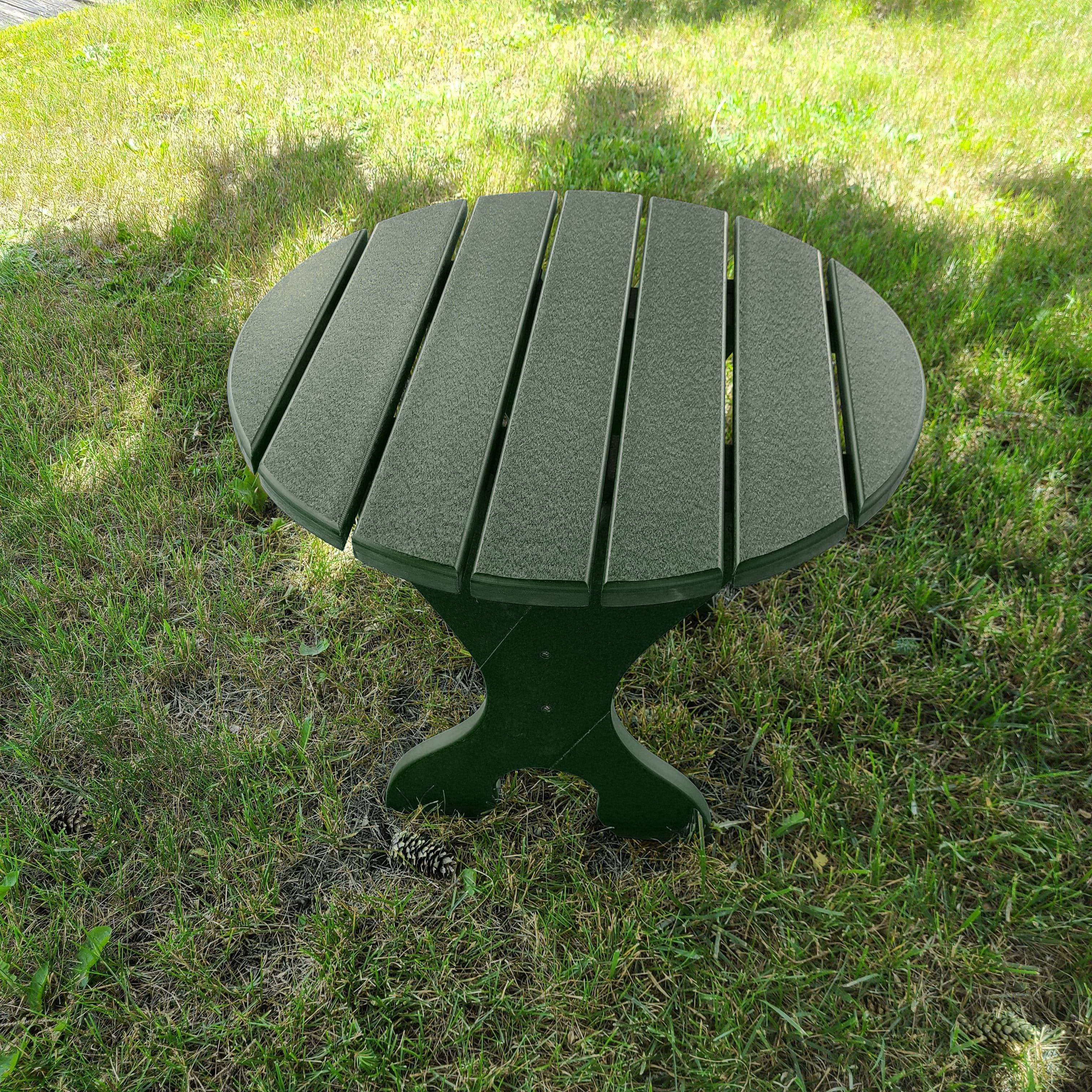 Poly-Luxe Recycled Plastic 24" Round Side Table