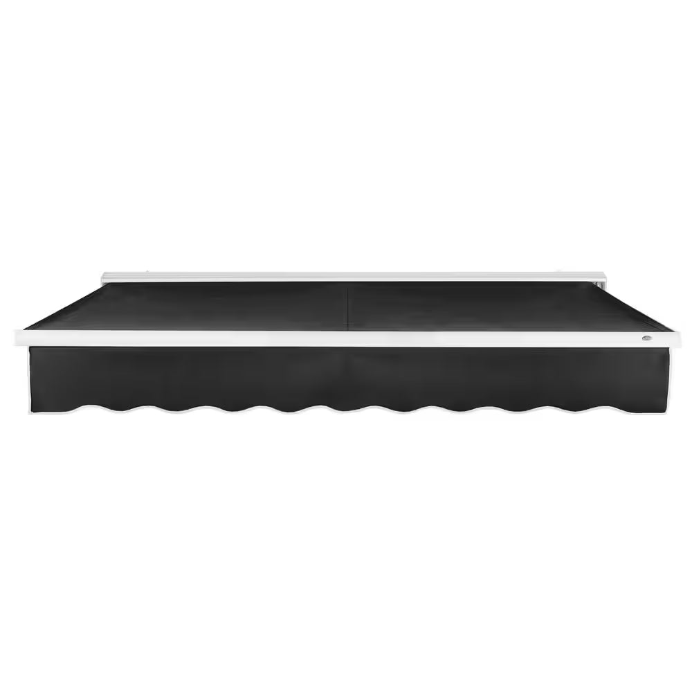 12 Ft. Destin Right Motorized Retractable Awning 144 In. W X 10.38 In. H X 120 In. D Acrylic Fabric in Black