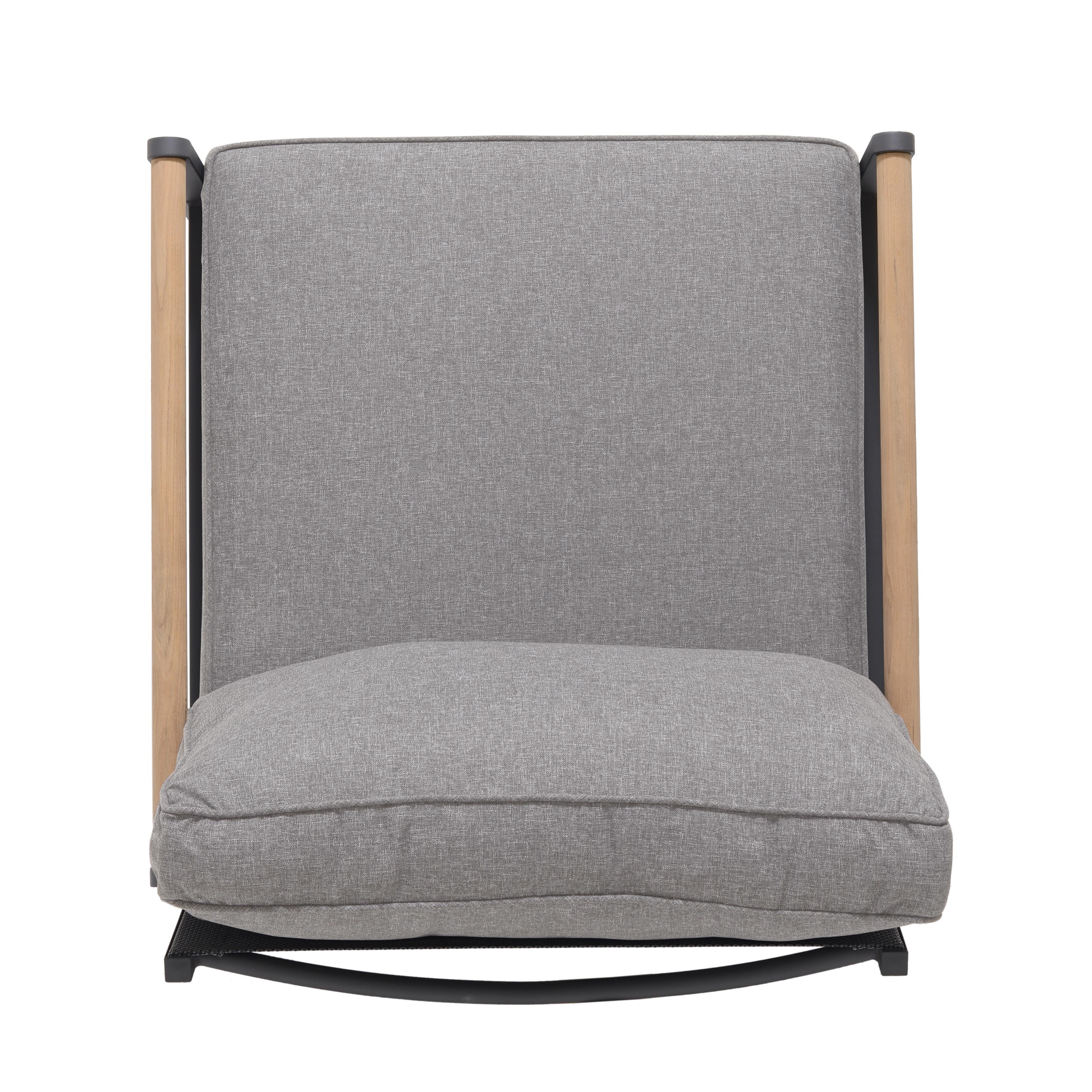 Amber Teak and Aluminum Outdoor Sofa Chair