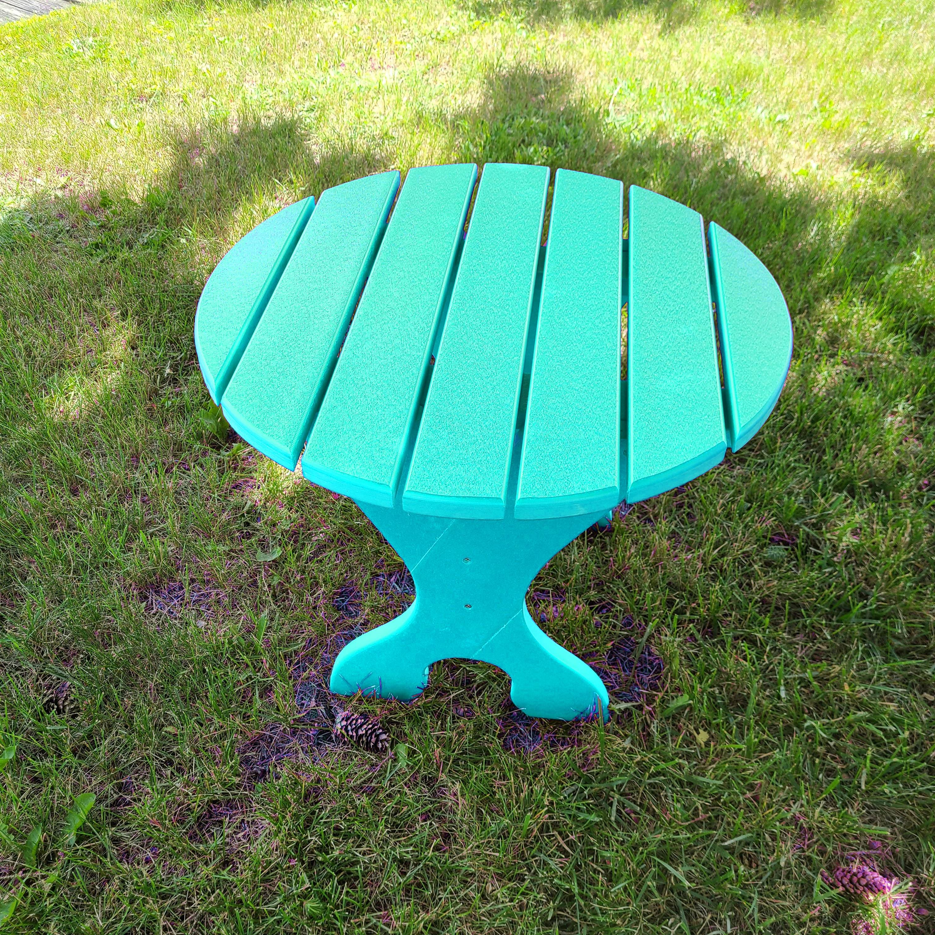 Poly-Luxe Recycled Plastic 24" Round Side Table