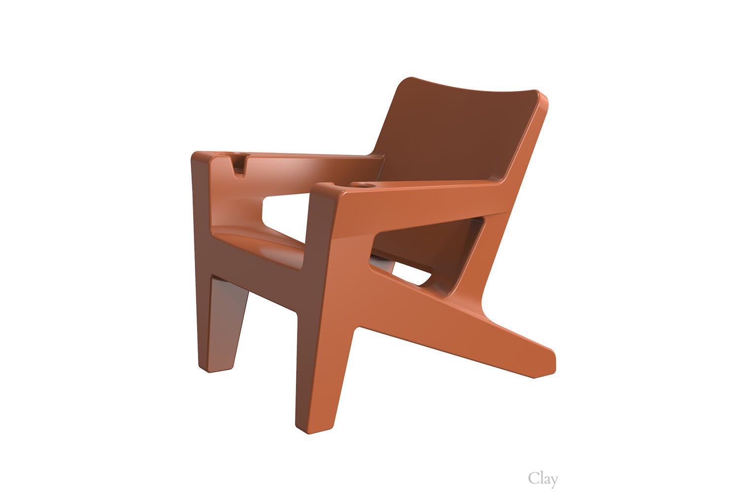 Bask Modern Adirondack Lounge Chair – Outdoor Resin Patio Chair