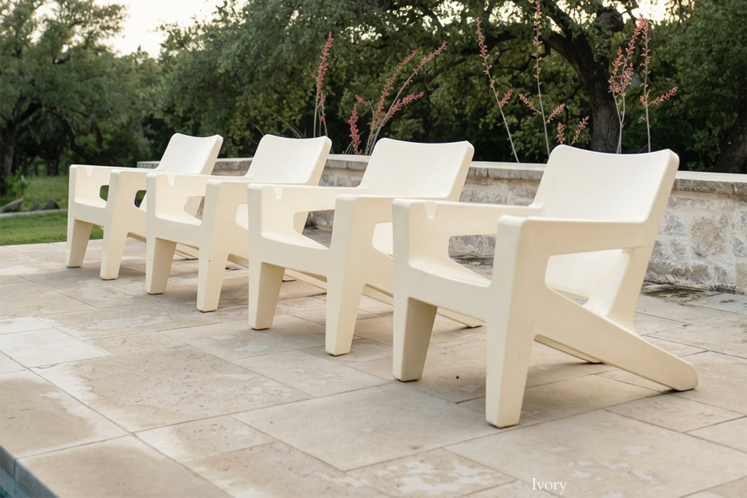 Bask Modern Adirondack Lounge Chair – Outdoor Resin Patio Chair