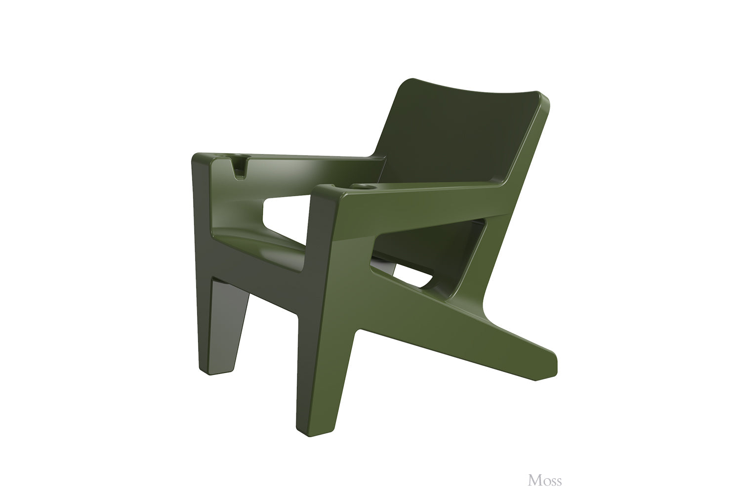 Bask Modern Adirondack Lounge Chair – Outdoor Resin Patio Chair