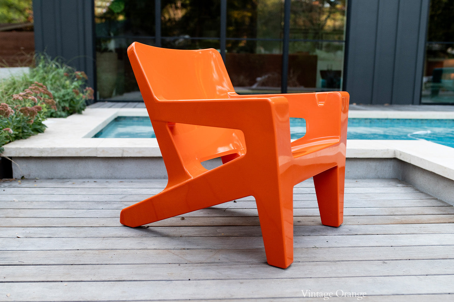 Bask Modern Adirondack Lounge Chair – Outdoor Resin Patio Chair