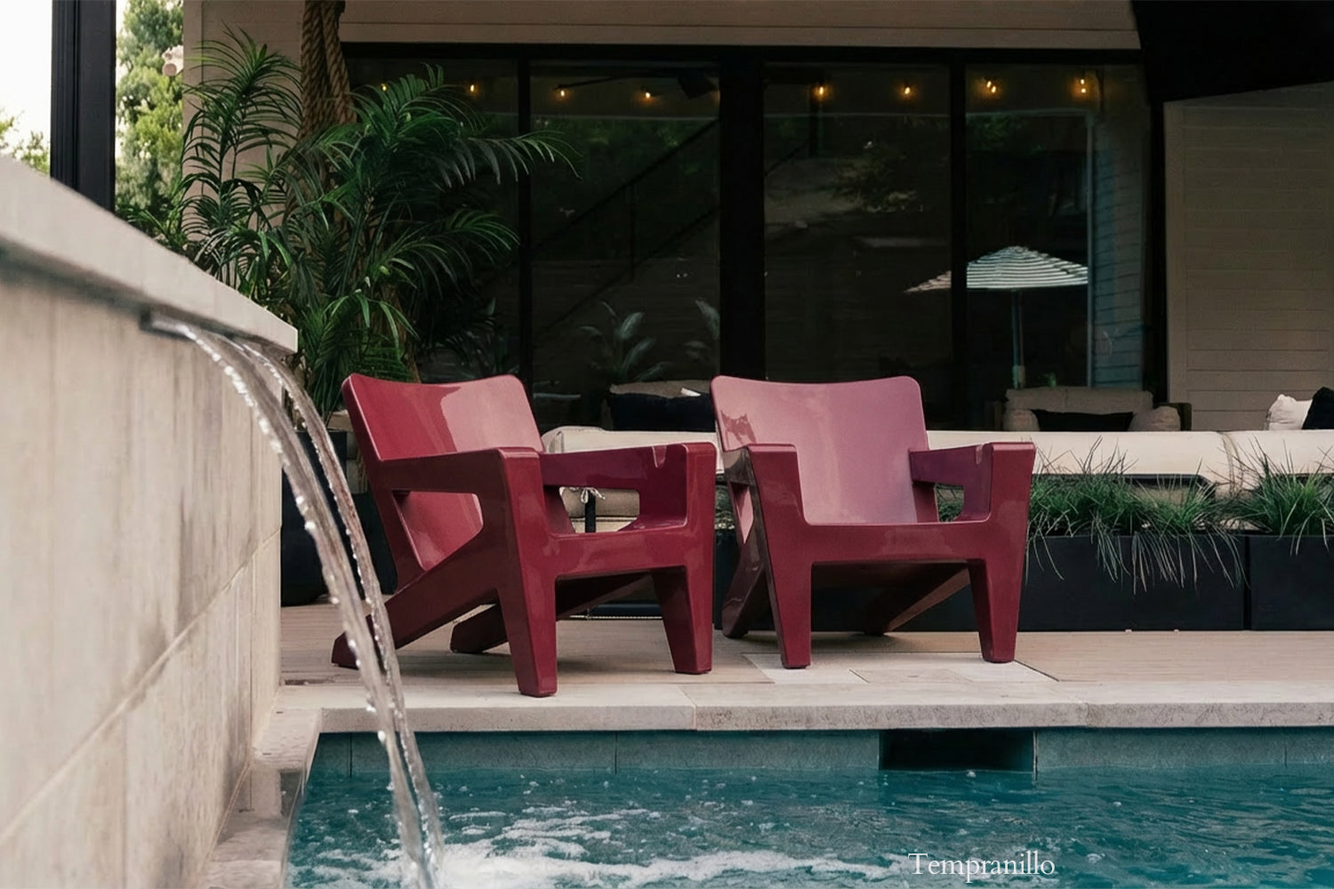 Bask Modern Adirondack Lounge Chair – Outdoor Resin Patio Chair
