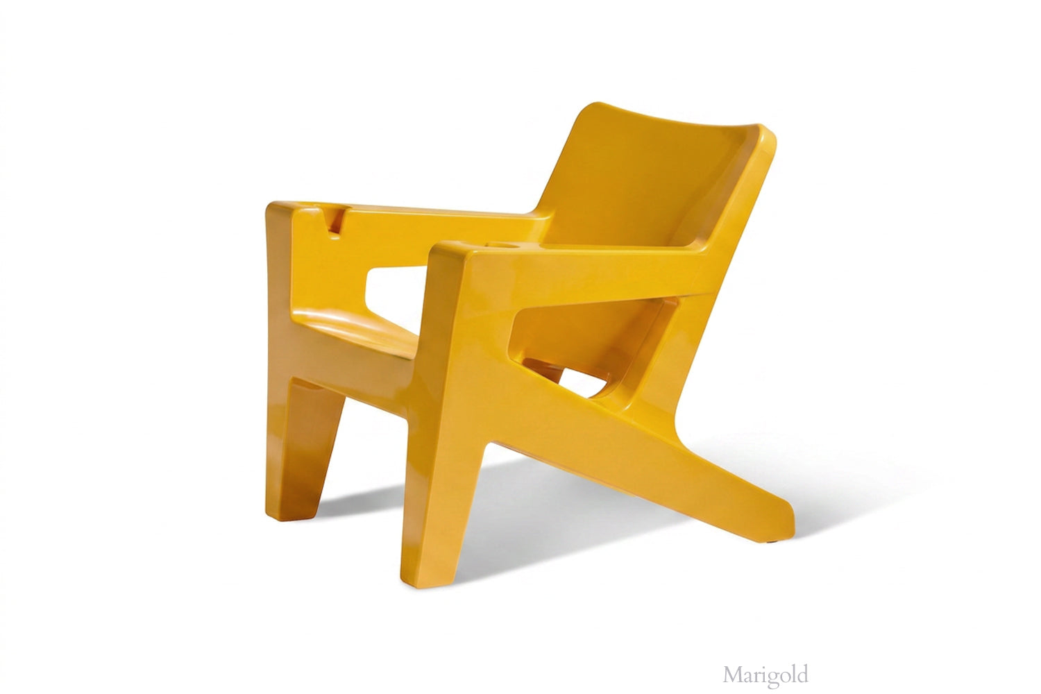 Bask Modern Adirondack Lounge Chair – Outdoor Resin Patio Chair