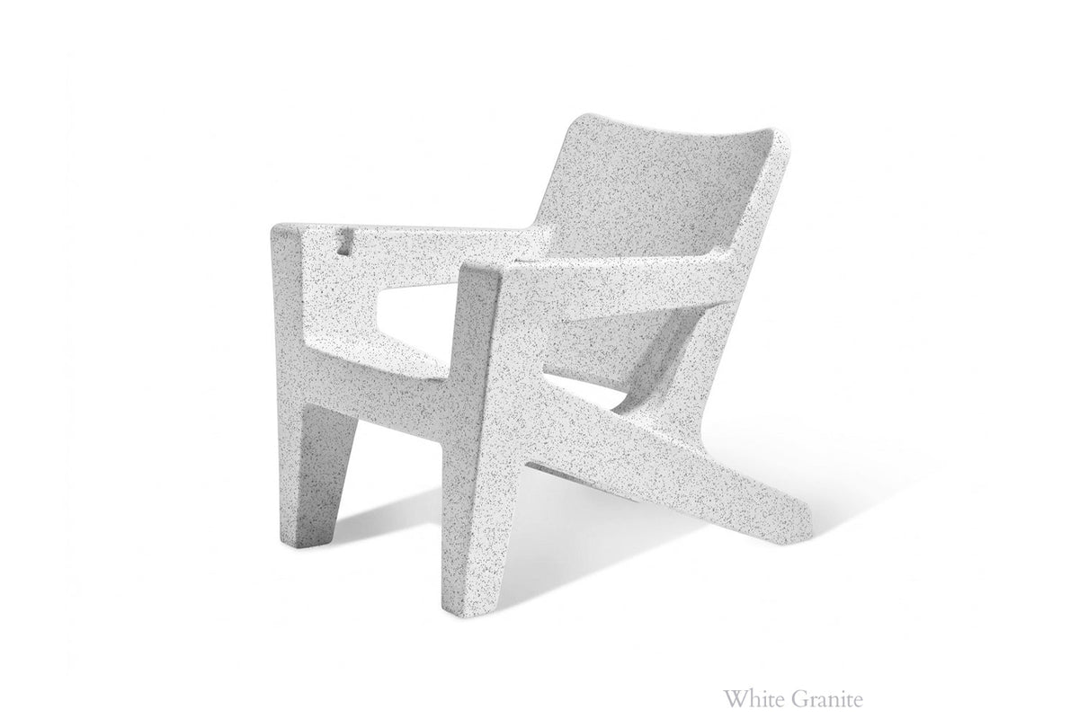 Bask Modern Adirondack Lounge Chair – Outdoor Resin Patio Chair