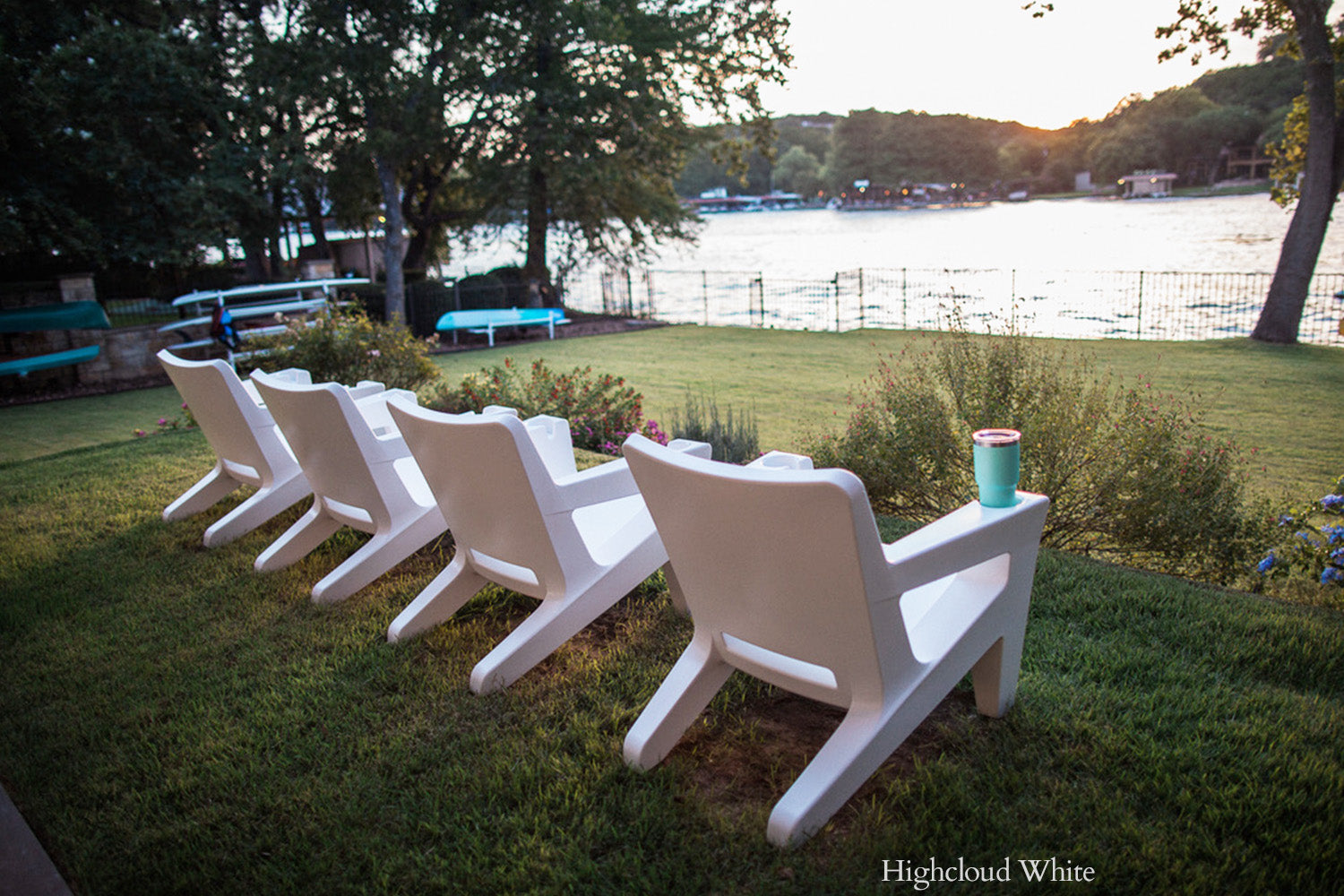 Bask Modern Adirondack Lounge Chair – Outdoor Resin Patio Chair