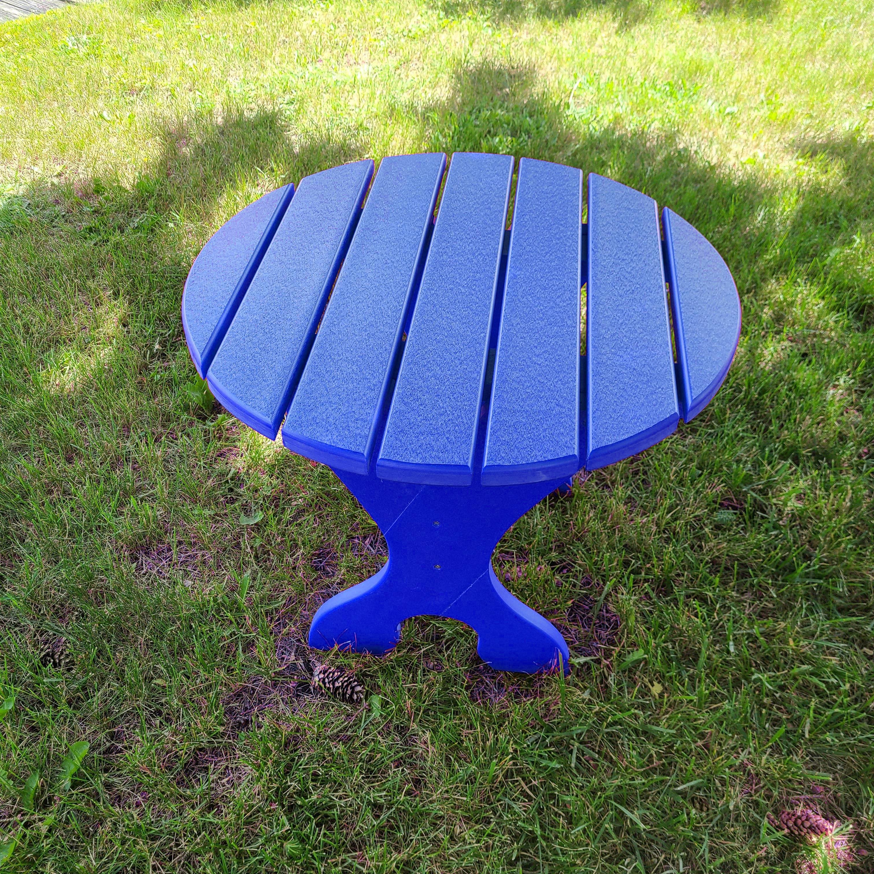 Poly-Luxe Recycled Plastic 24" Round Side Table