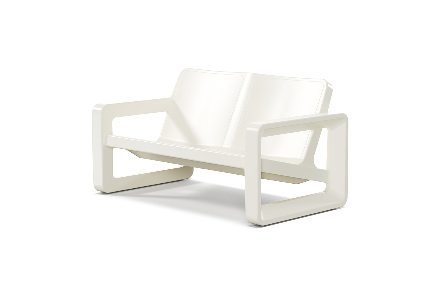 Deck Outdoor Loveseat – Modern Resin Patio 2-Seater