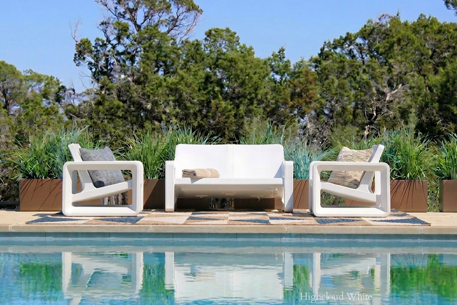 Deck Outdoor Loveseat – Modern Resin Patio 2-Seater