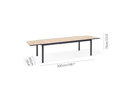 11-Piece Aluminum Extendable Outdoor Dining Set – Panama Dark