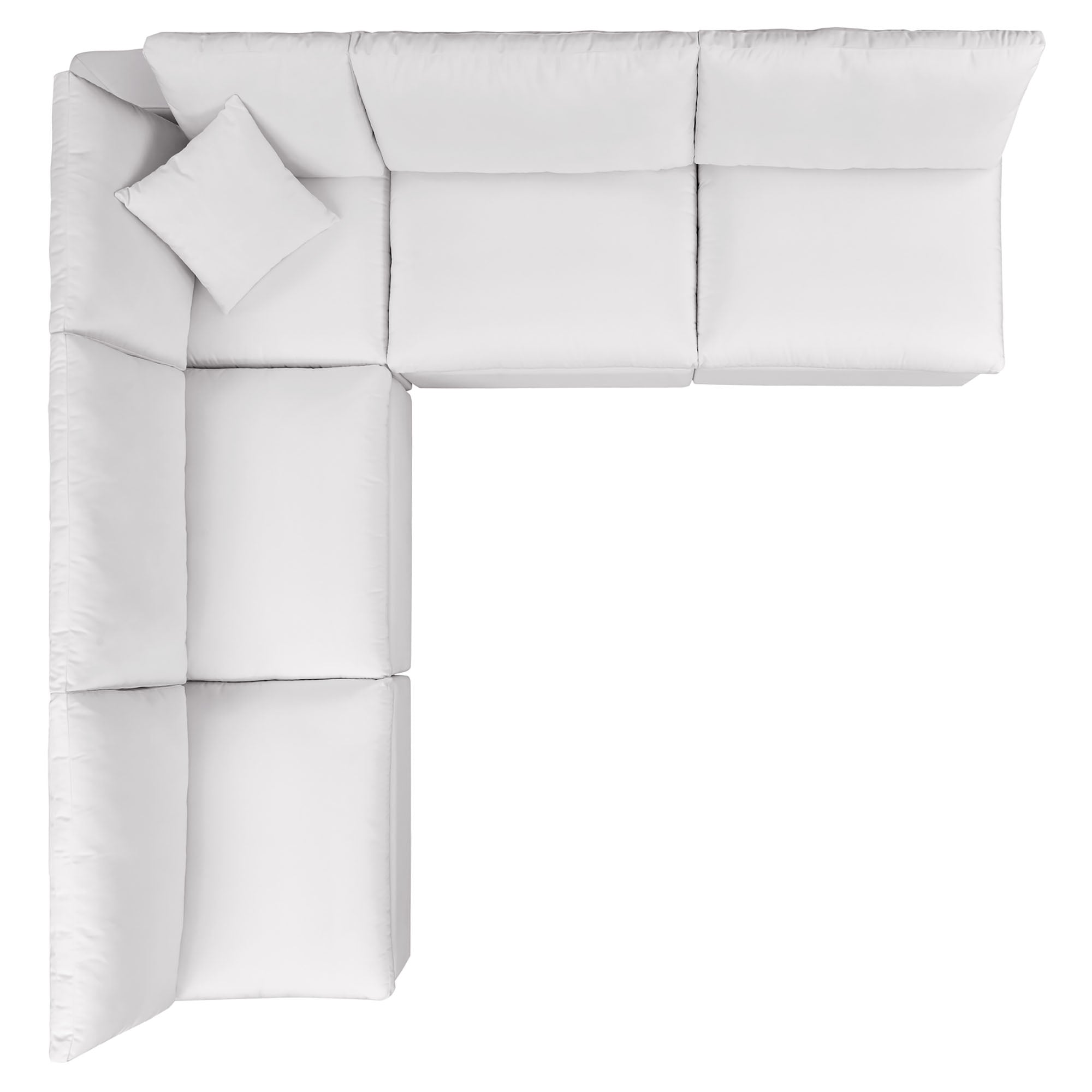 5-Piece Outdoor Sectional Sofa Set with Cushions – Charcoal & White | Modway