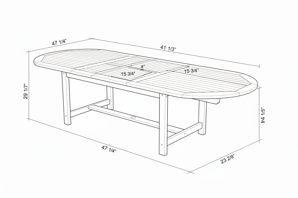 Extendable Teak Outdoor Dining Set – FSC Certified | Julien