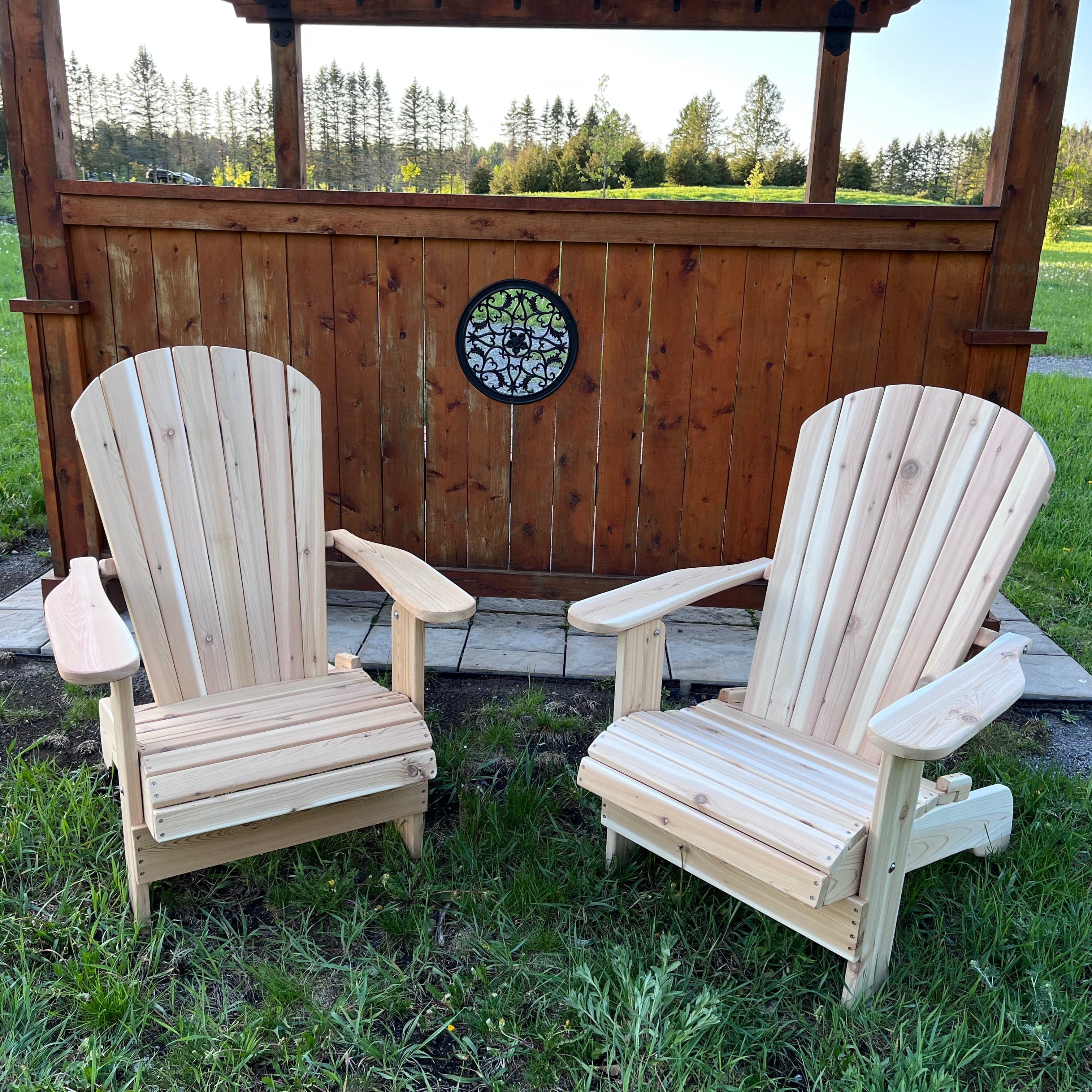 Wooden Royal Upright Adirondack Chair, easiest to get in and out of, partial kit(Large)