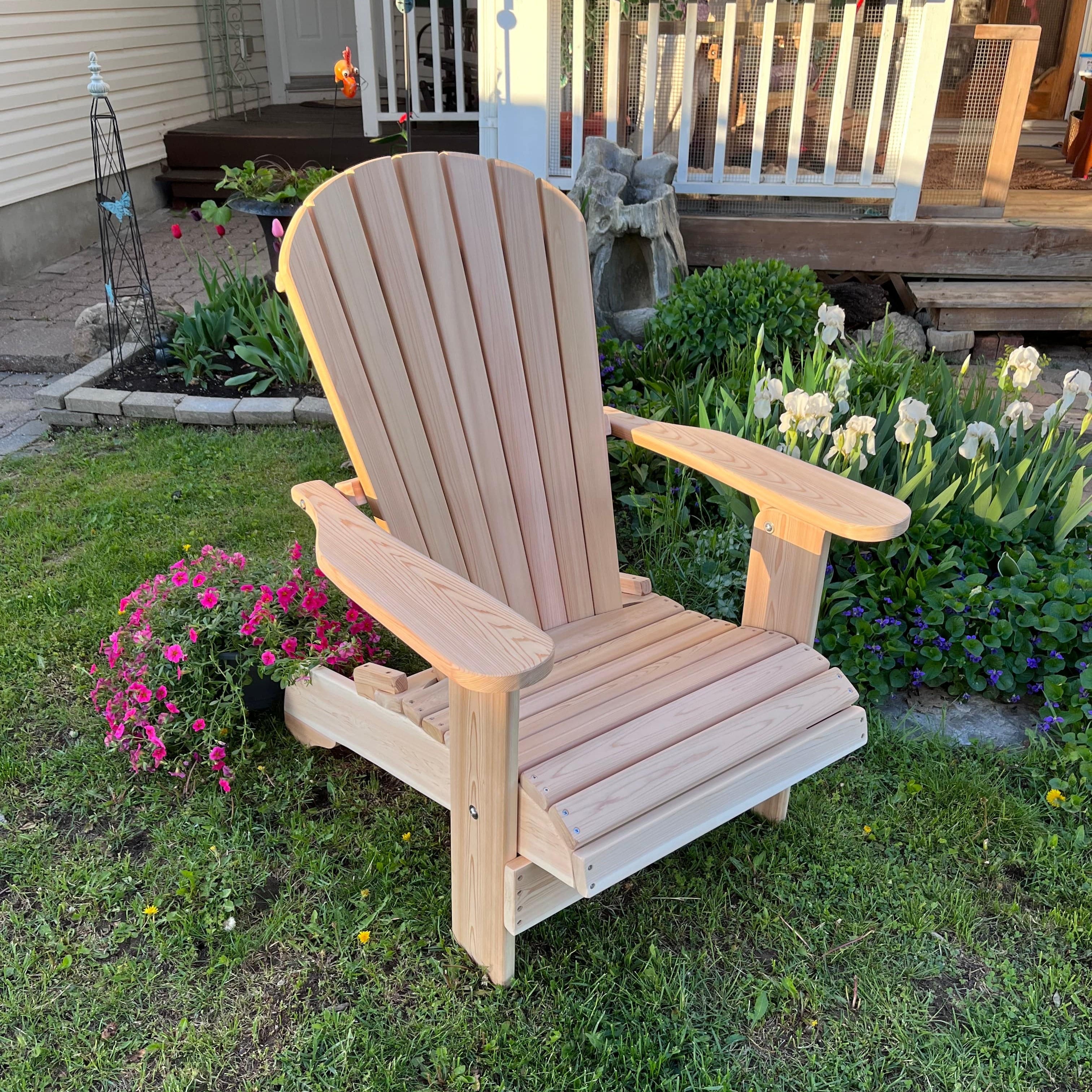 Wooden Royal Upright Adirondack Chair, easiest to get in and out of, partial kit(Large)