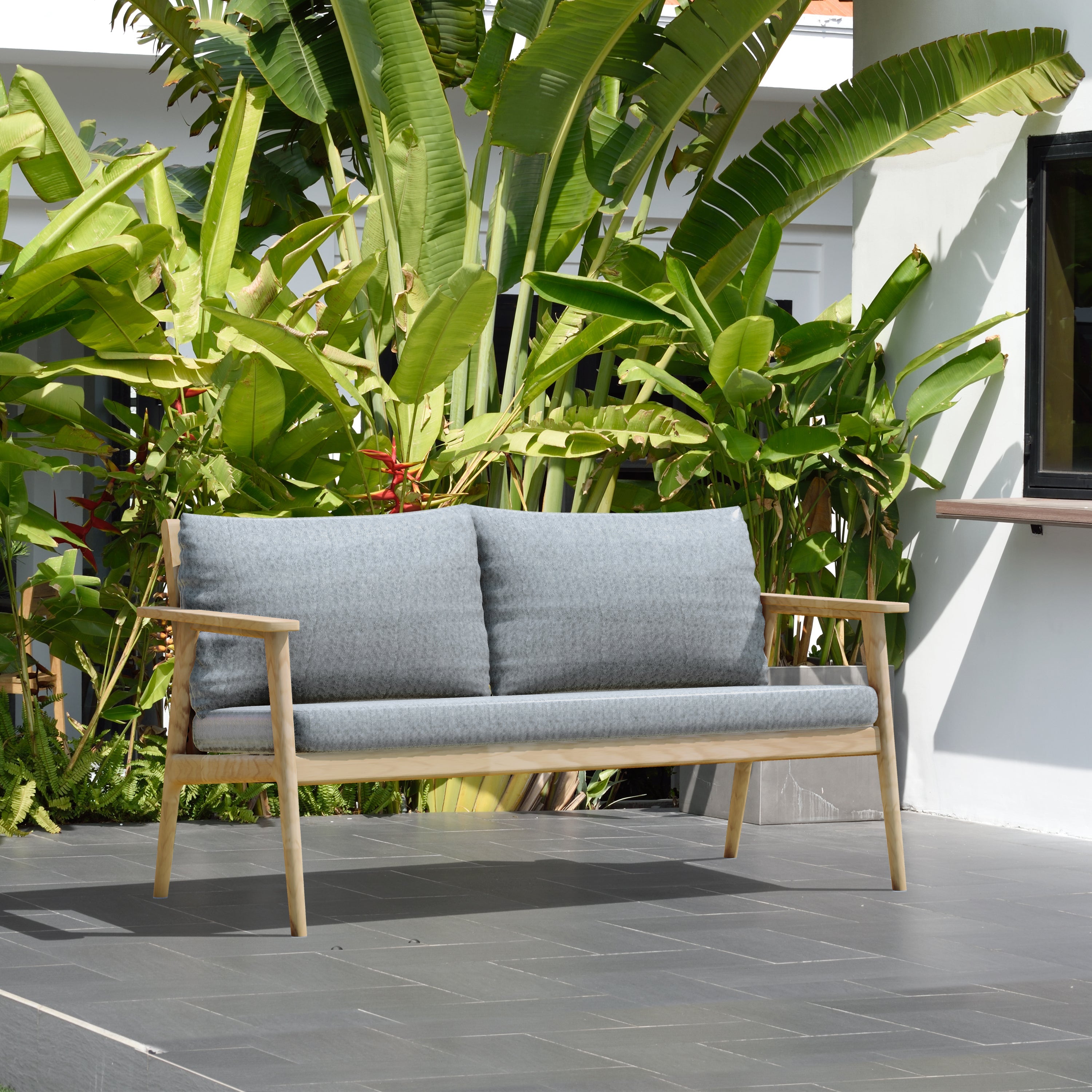 Teak Outdoor Conversation Set with Cushions – 4 or 5-Piece | Eve