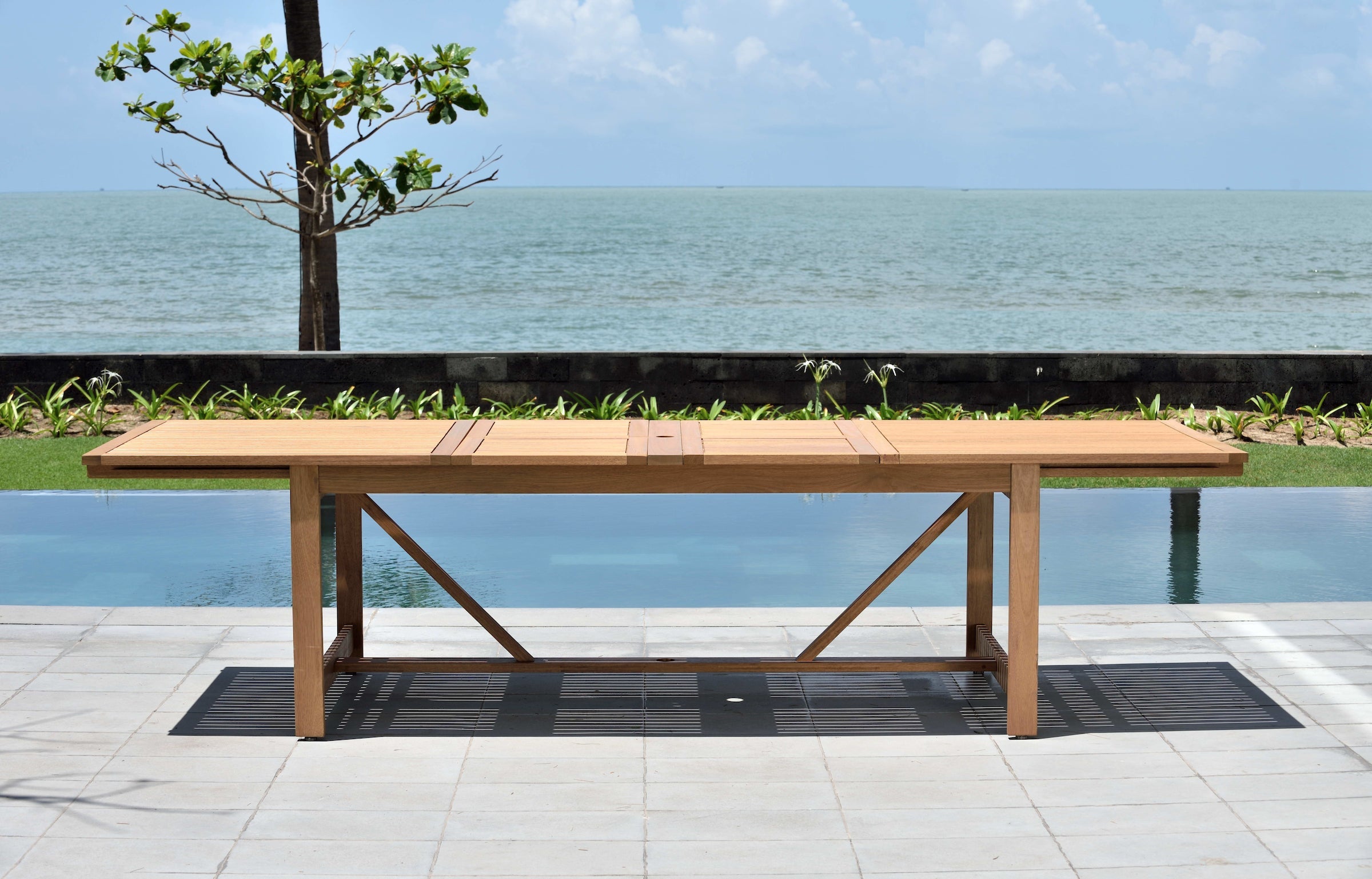 Leyland 9-Piece Weather-Resistant FSC Wood Outdoor Dining Set – Grey