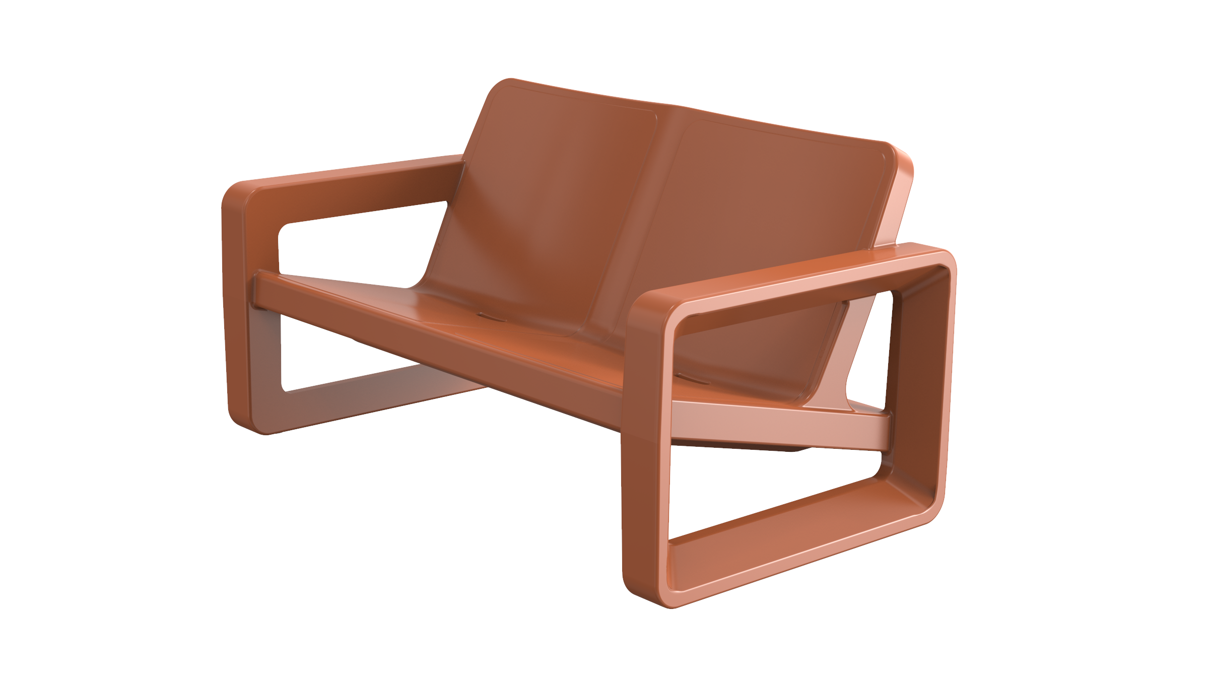 Deck Outdoor Loveseat – Modern Resin Patio 2-Seater