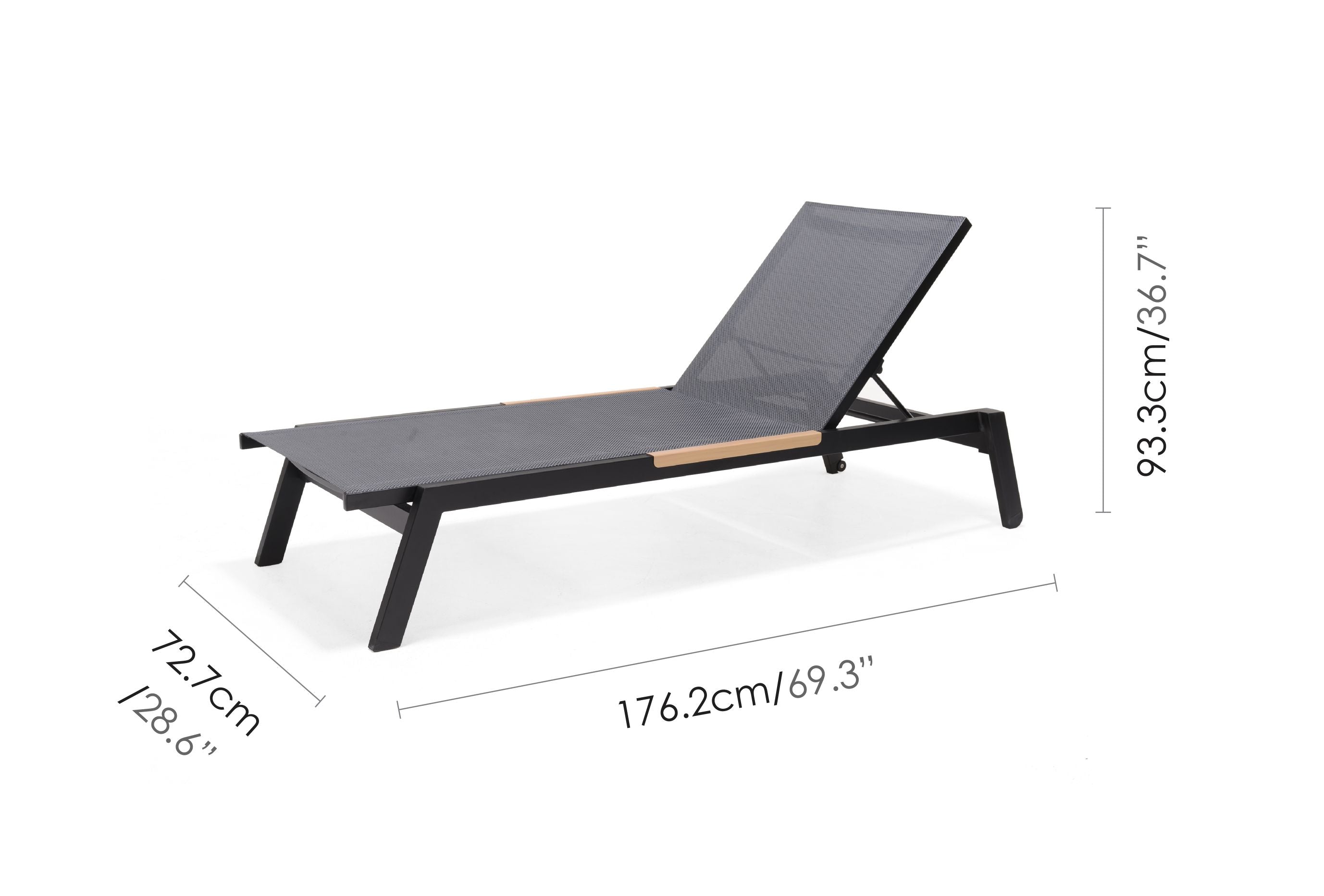 Panama Dark Outdoor Sun Lounger