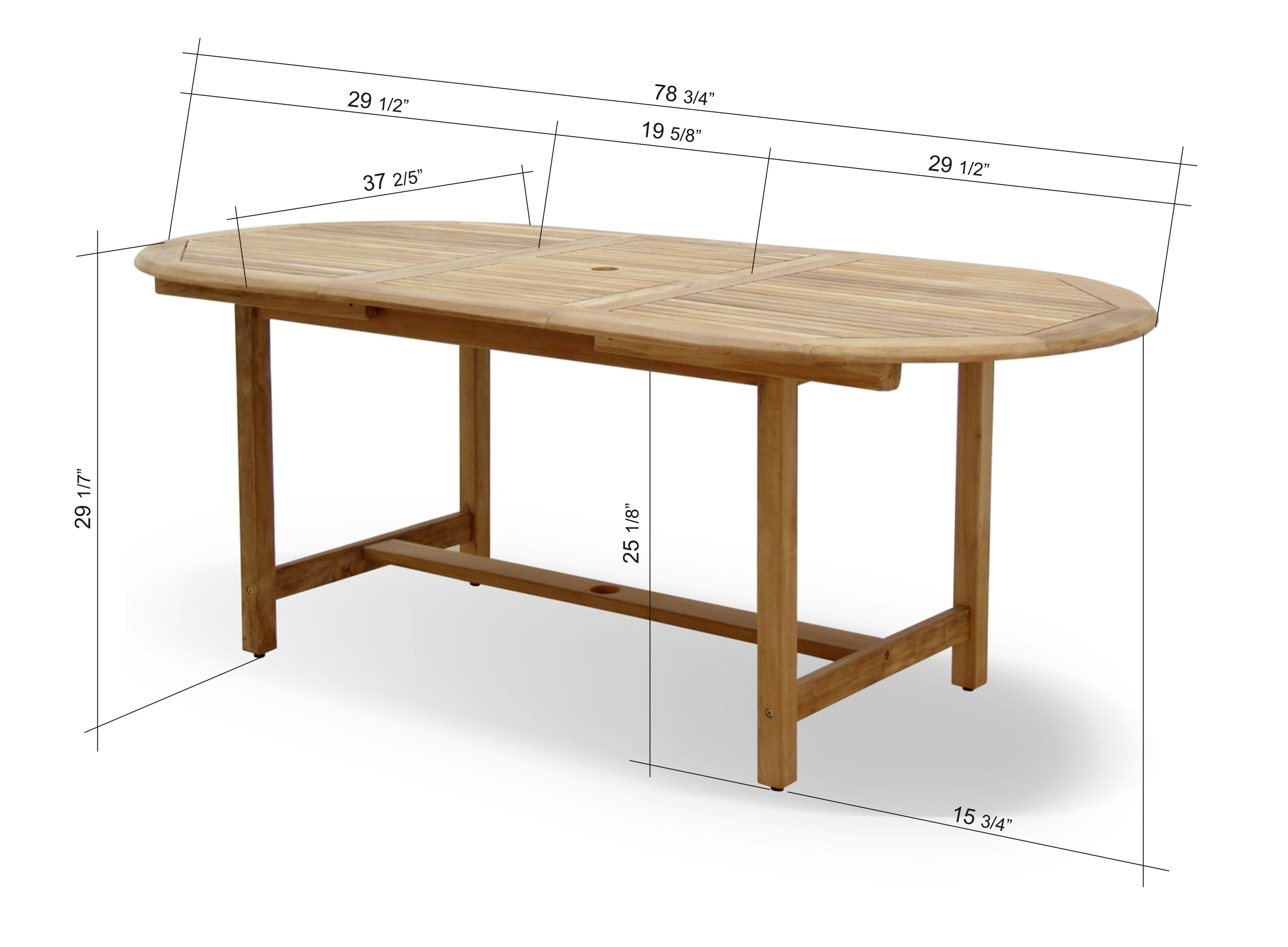 Extendable Teak Outdoor Dining Set – FSC Certified | Julien