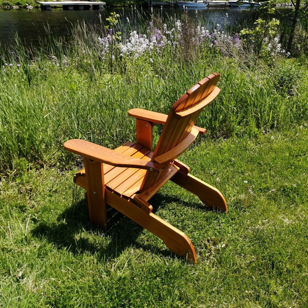 Wooden Royal Upright Adirondack Chair, easiest to get in and out of, partial kit(Large)