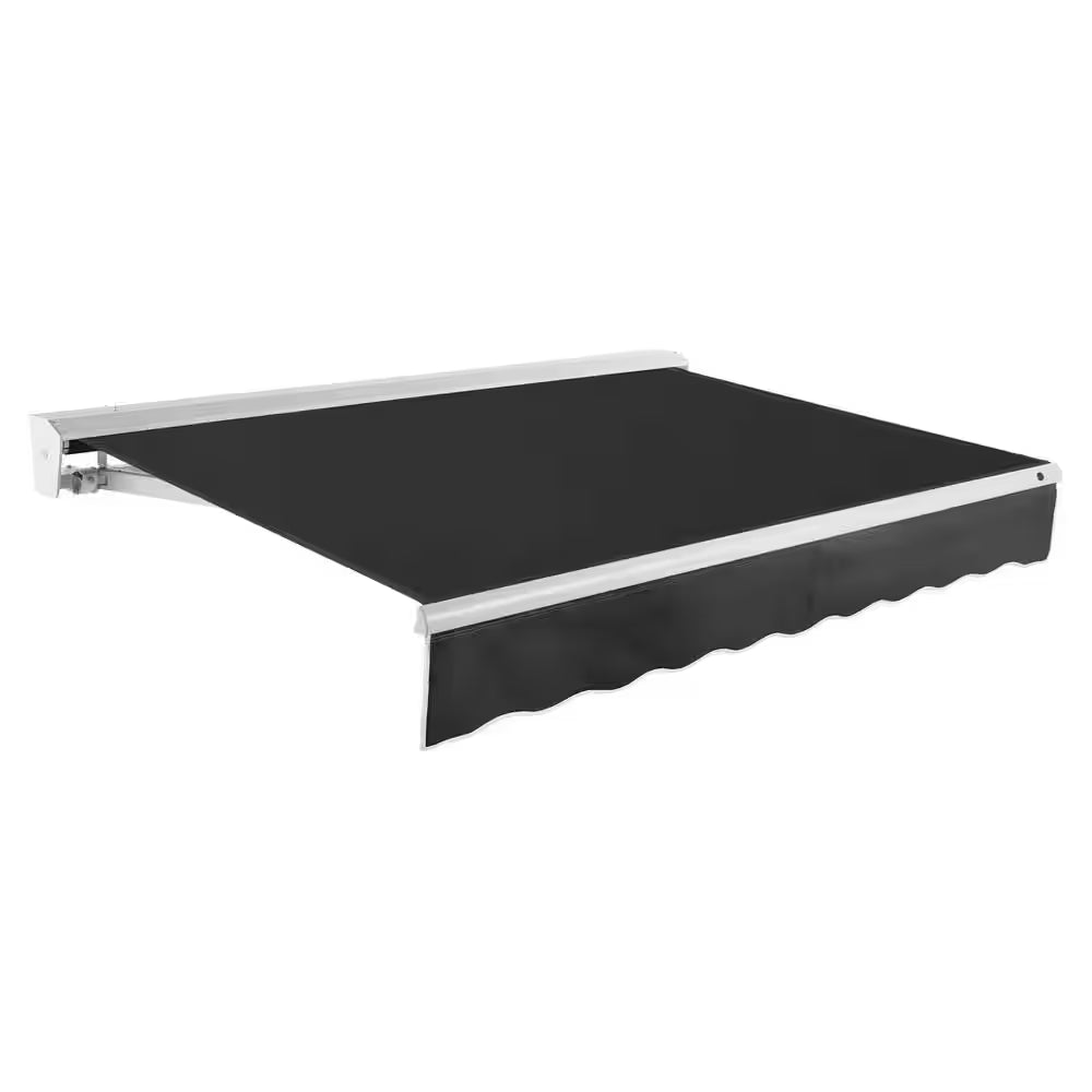 12 Ft. Destin Right Motorized Retractable Awning 144 In. W X 10.38 In. H X 120 In. D Acrylic Fabric in Black