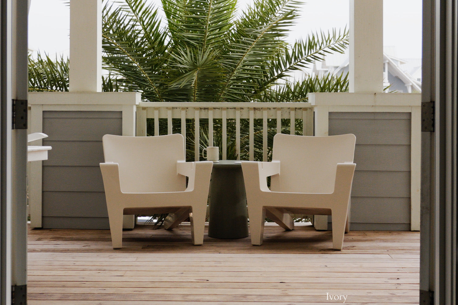 Bask Modern Adirondack Lounge Chair – Outdoor Resin Patio Chair
