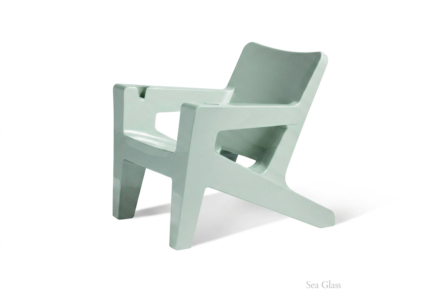 Bask Modern Adirondack Lounge Chair – Outdoor Resin Patio Chair