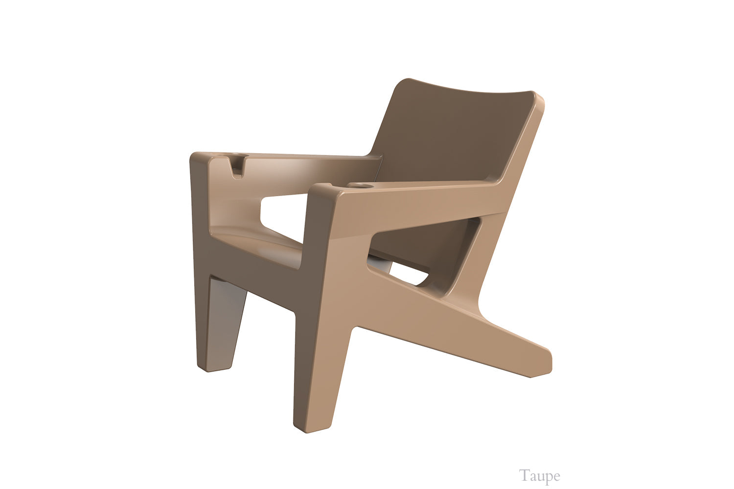 Bask Modern Adirondack Lounge Chair – Outdoor Resin Patio Chair