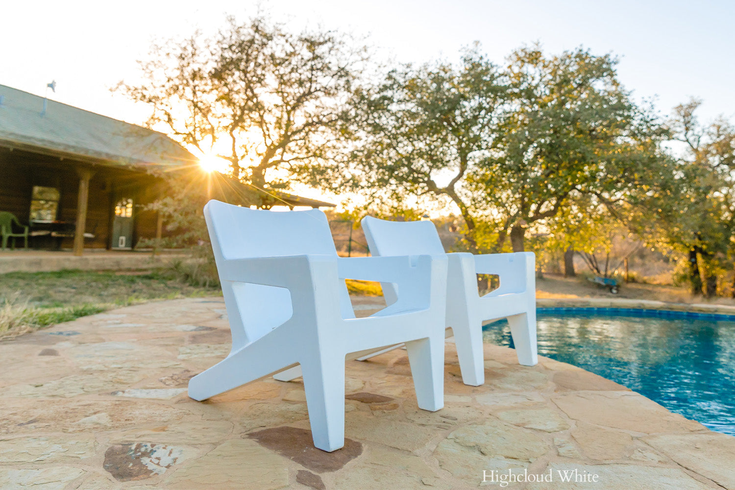 Bask Modern Adirondack Lounge Chair – Outdoor Resin Patio Chair