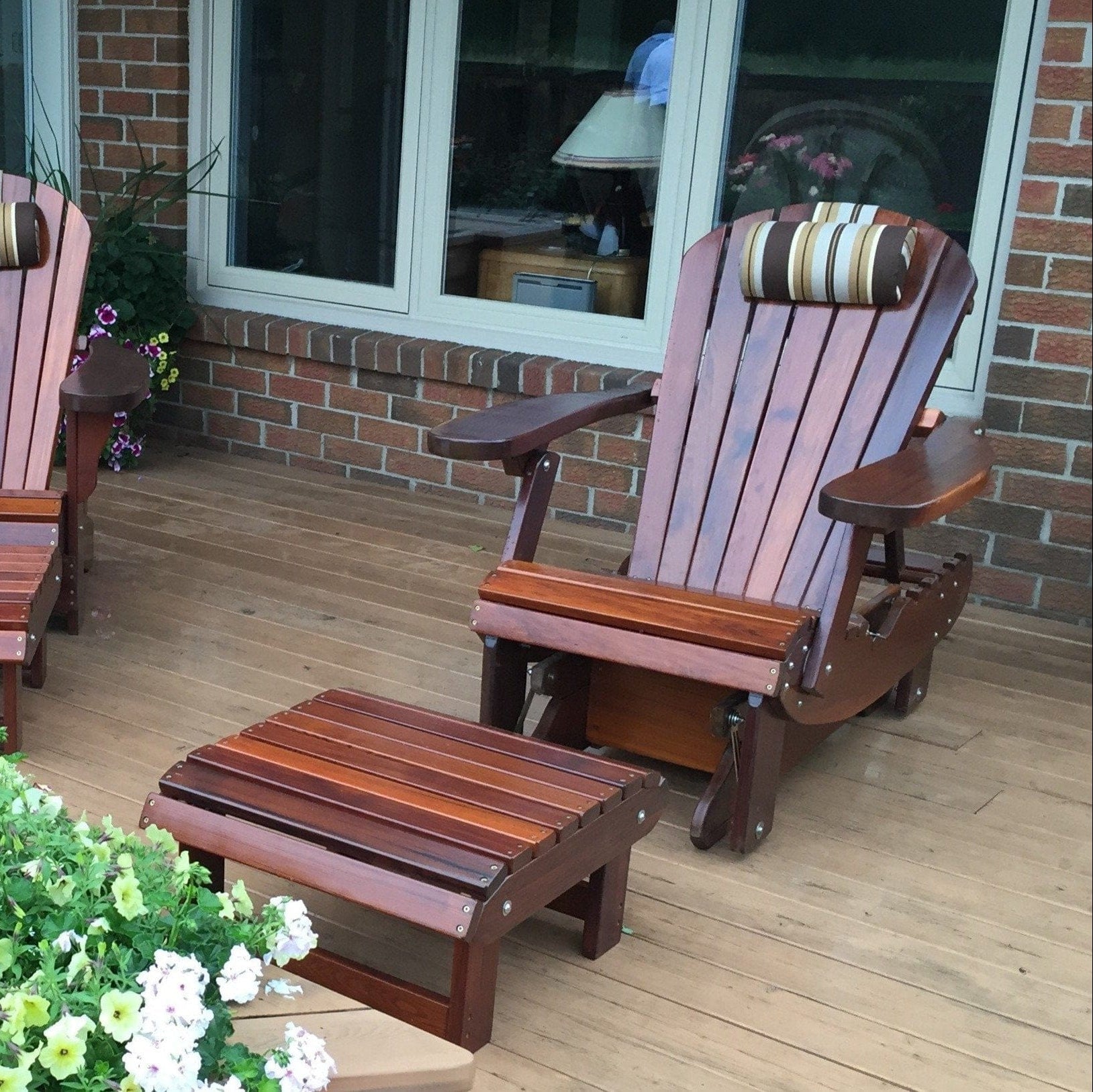 adirondack chairs and ottoman