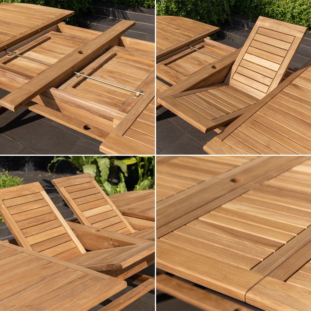 Extendable Teak Outdoor Dining Set – FSC Certified | Julien