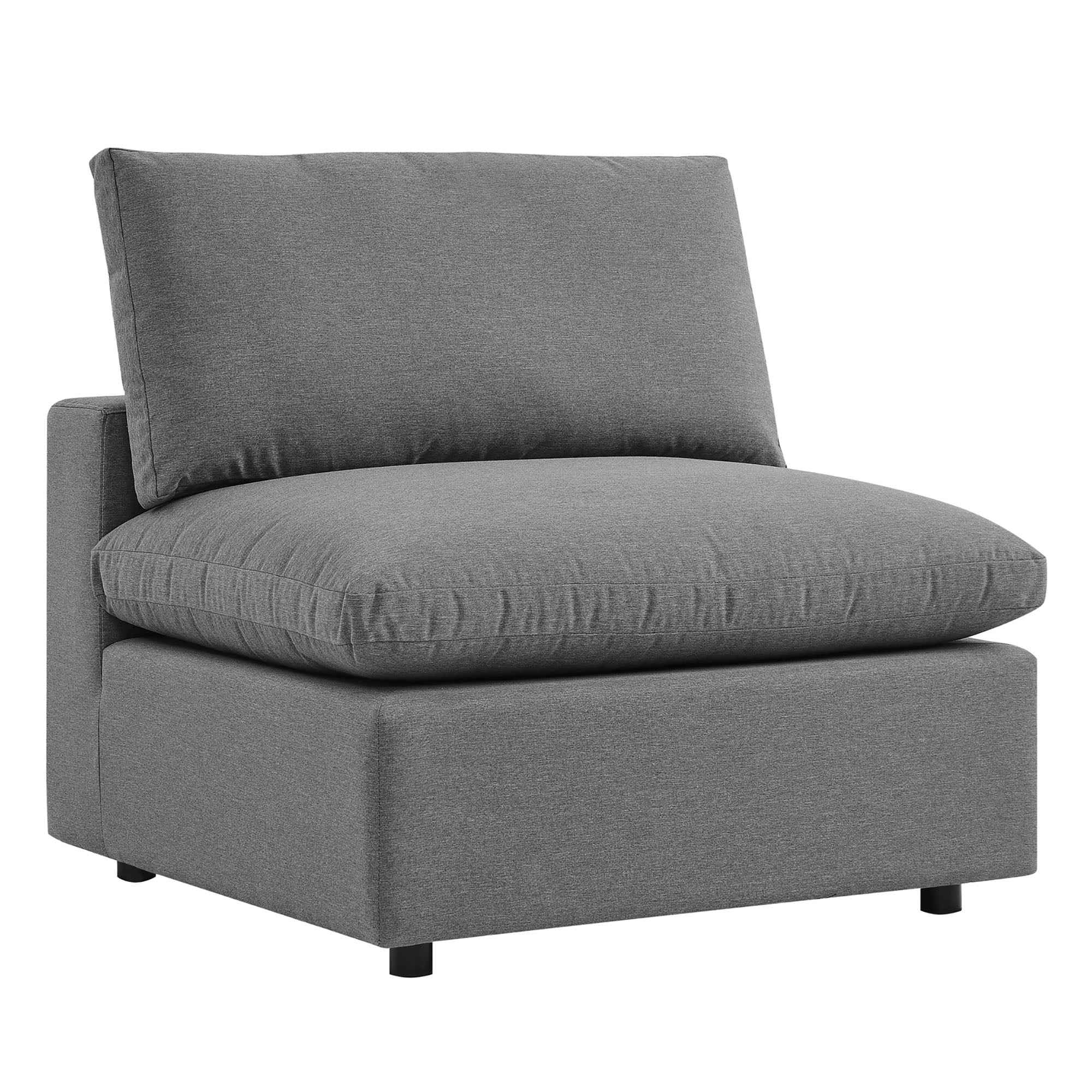 5-Piece Outdoor Sectional Sofa Set with Cushions – Charcoal & White | Modway