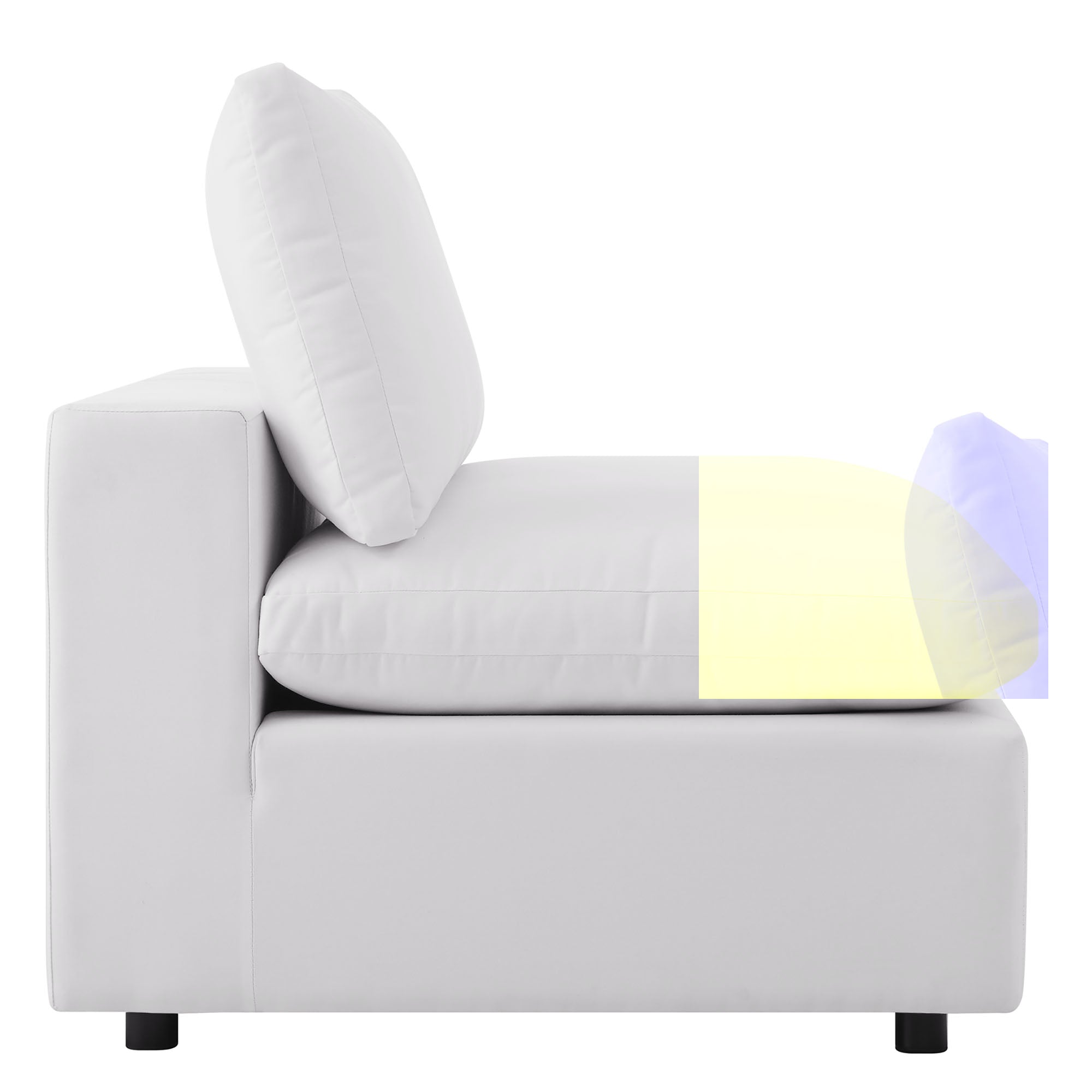 5-Piece Outdoor Sectional Sofa Set with Cushions – Charcoal & White | Modway