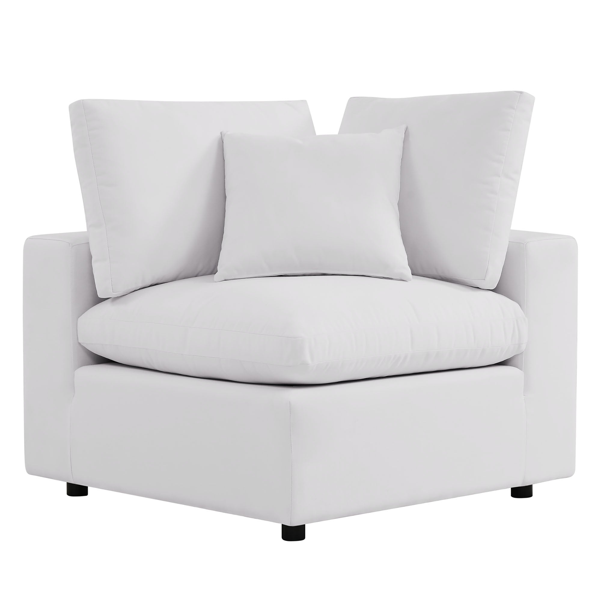 5-Piece Outdoor Sectional Sofa Set with Cushions – Charcoal & White | Modway