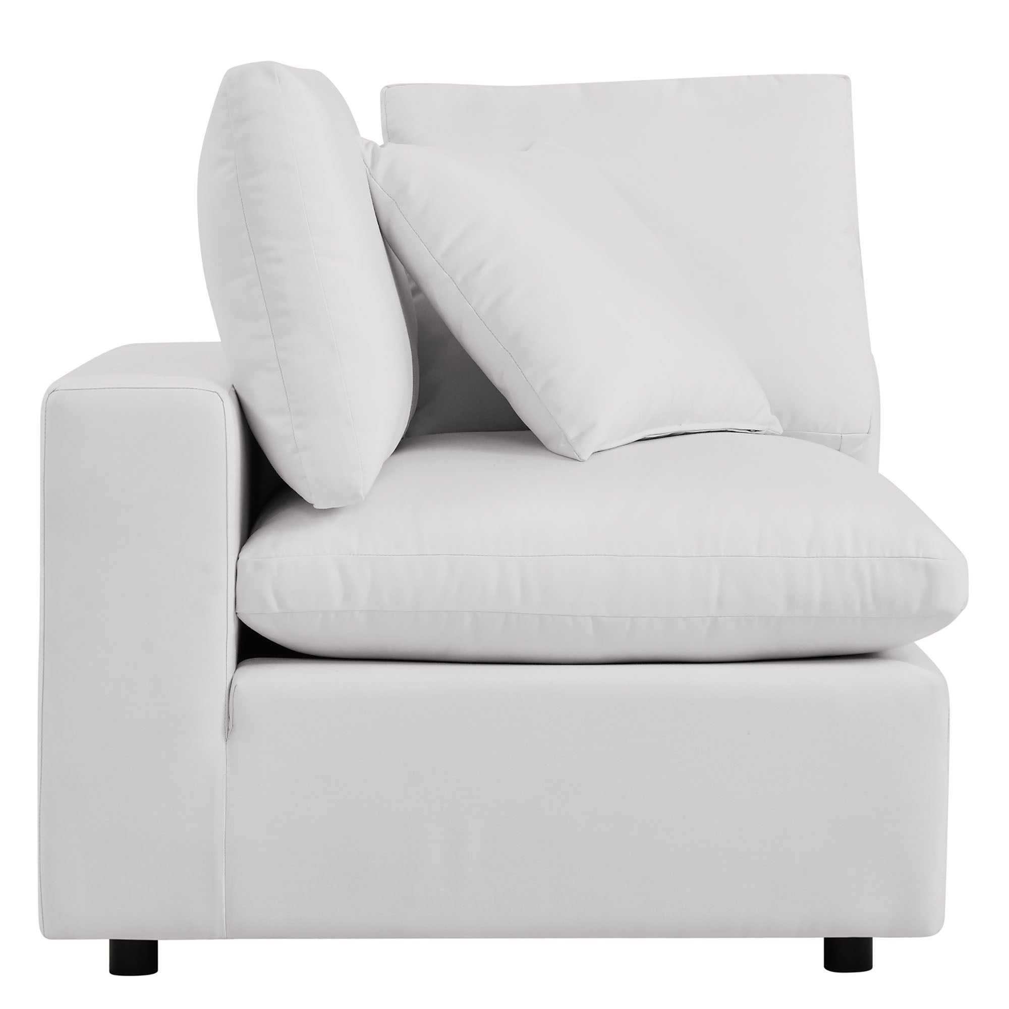 5-Piece Outdoor Sectional Sofa Set with Cushions – Charcoal & White | Modway