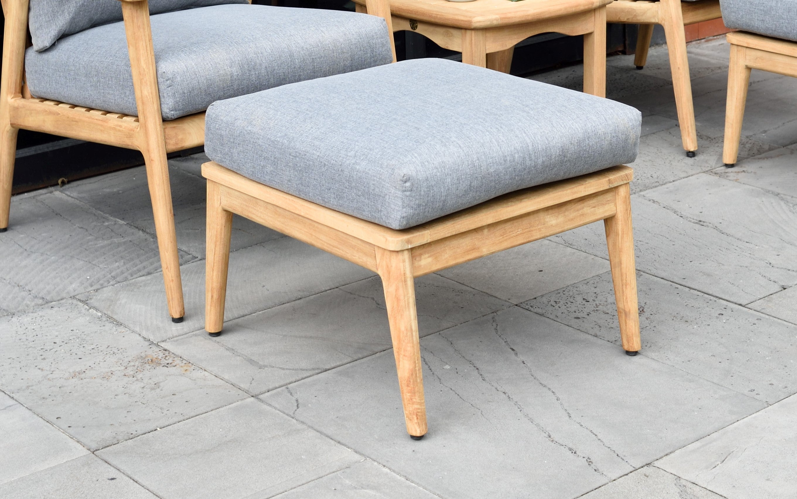 Teak Outdoor Conversation Set with Cushions – 4 or 5-Piece | Eve