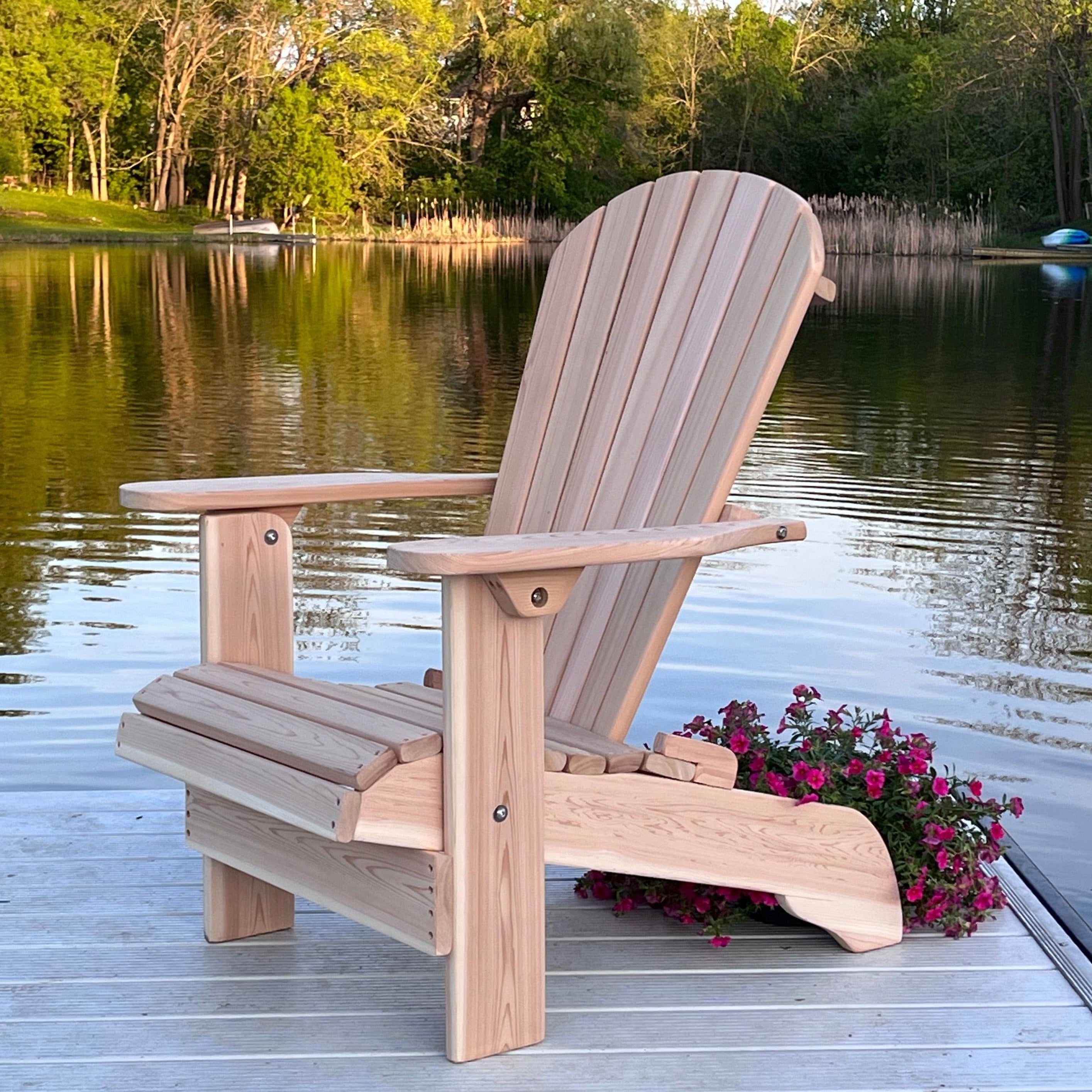Wooden Royal Upright Adirondack Chair, easiest to get in and out of, partial kit(Large)