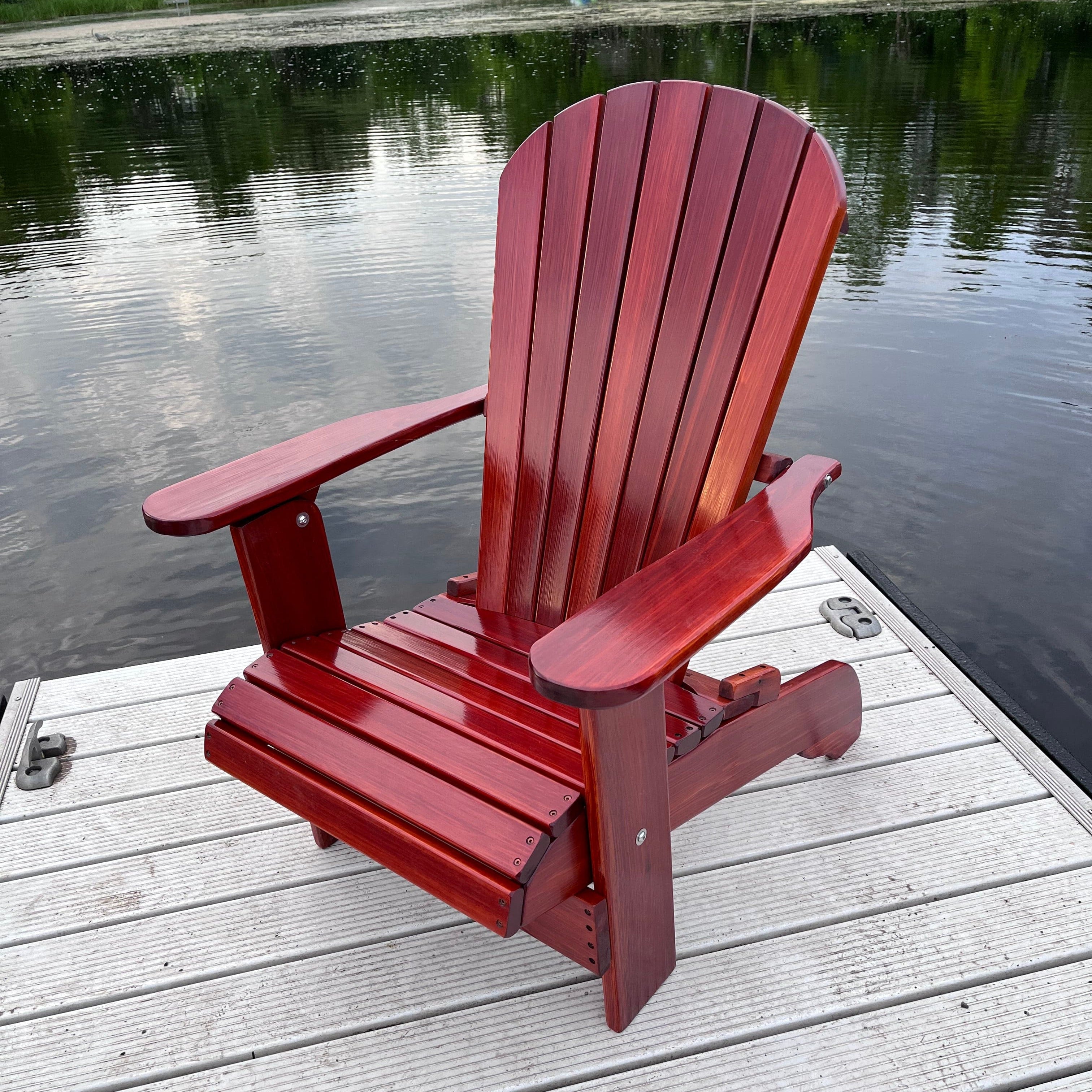 Wooden Royal Upright Adirondack Chair, easiest to get in and out of, partial kit(Large)