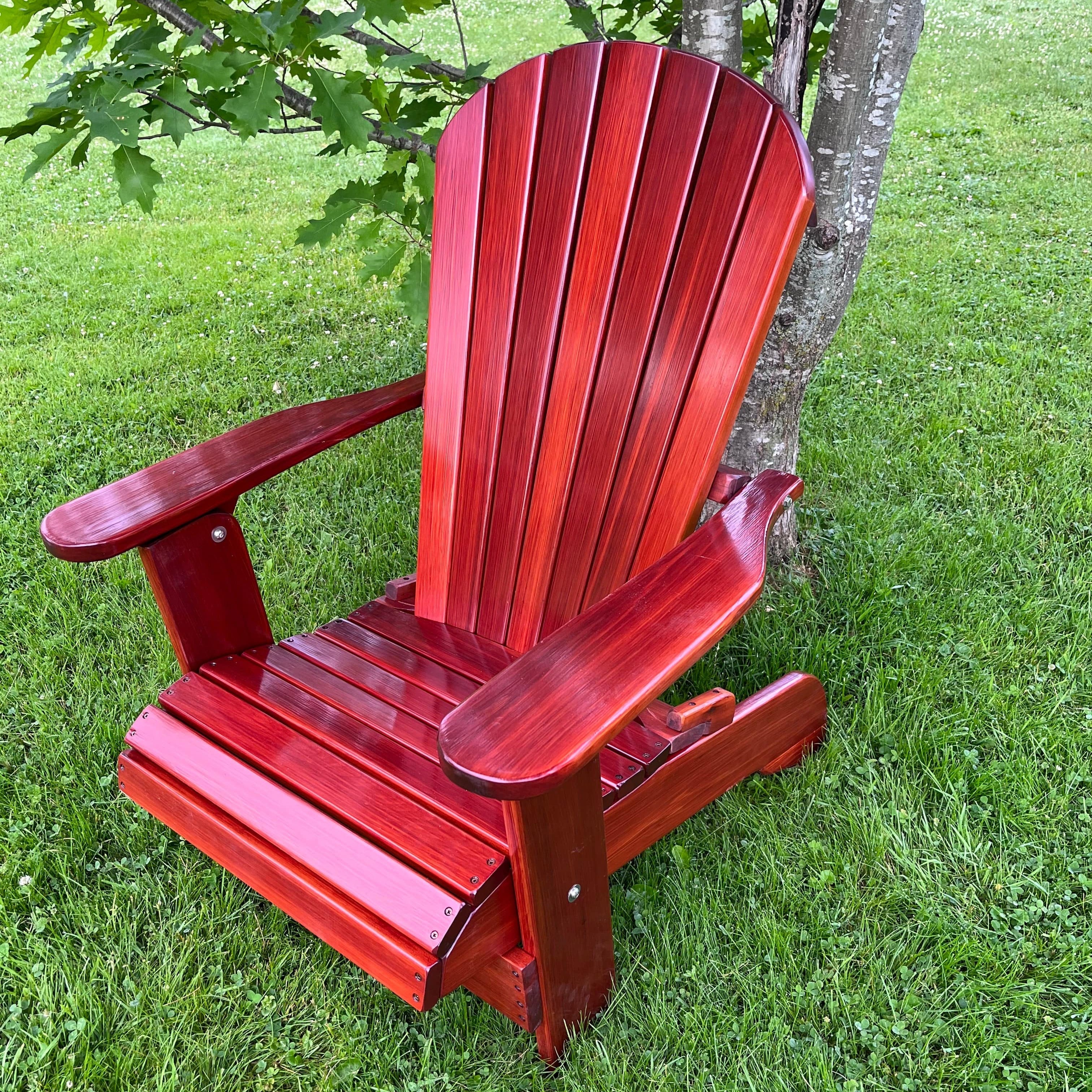 Wooden Royal Upright Adirondack Chair, easiest to get in and out of, partial kit(Large)