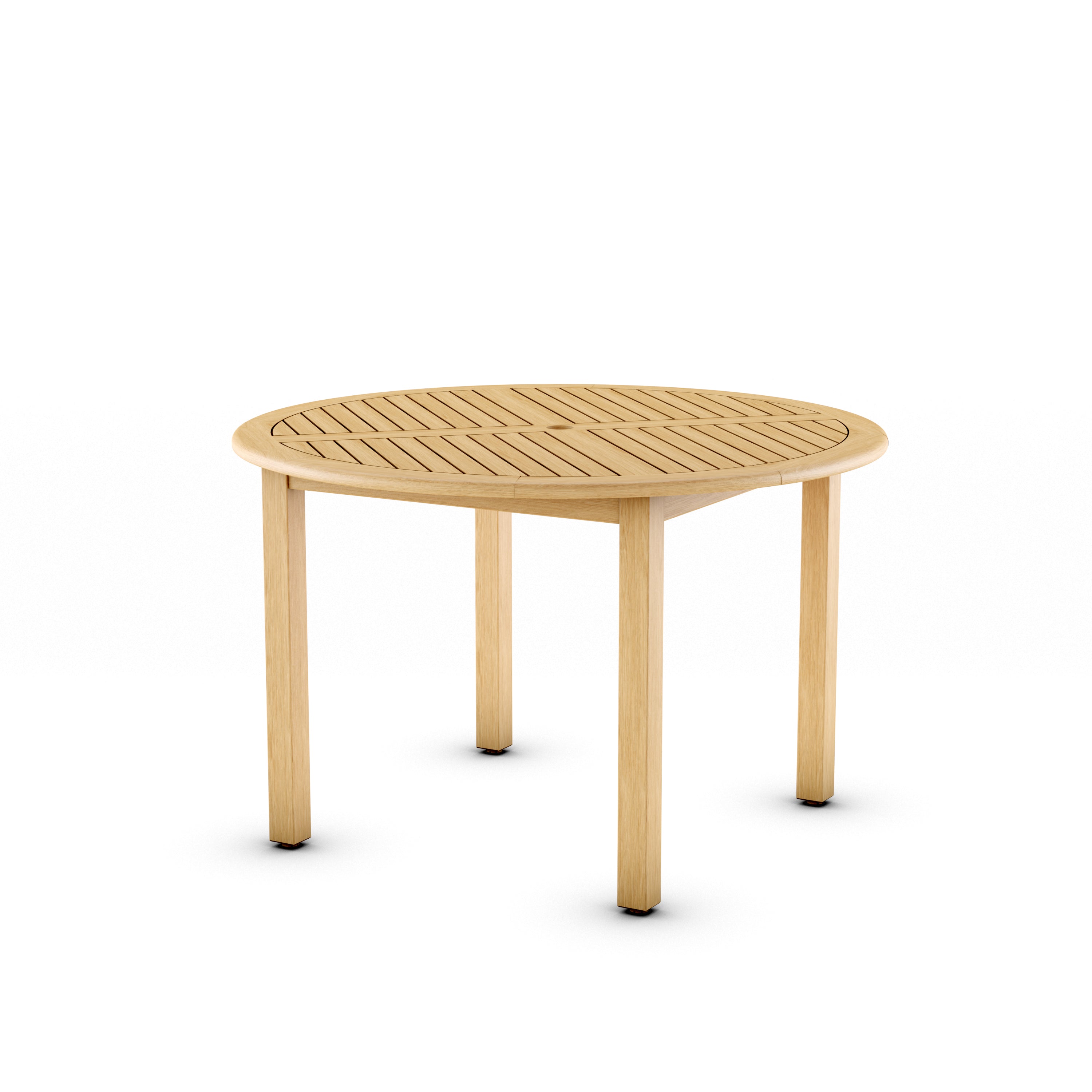 Oldbury FSC Eucalyptus Round Outdoor Dining Set – Table & 4 Chamonix Carver Armchairs