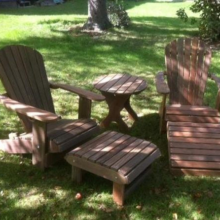 adirondack chairs and ottoman