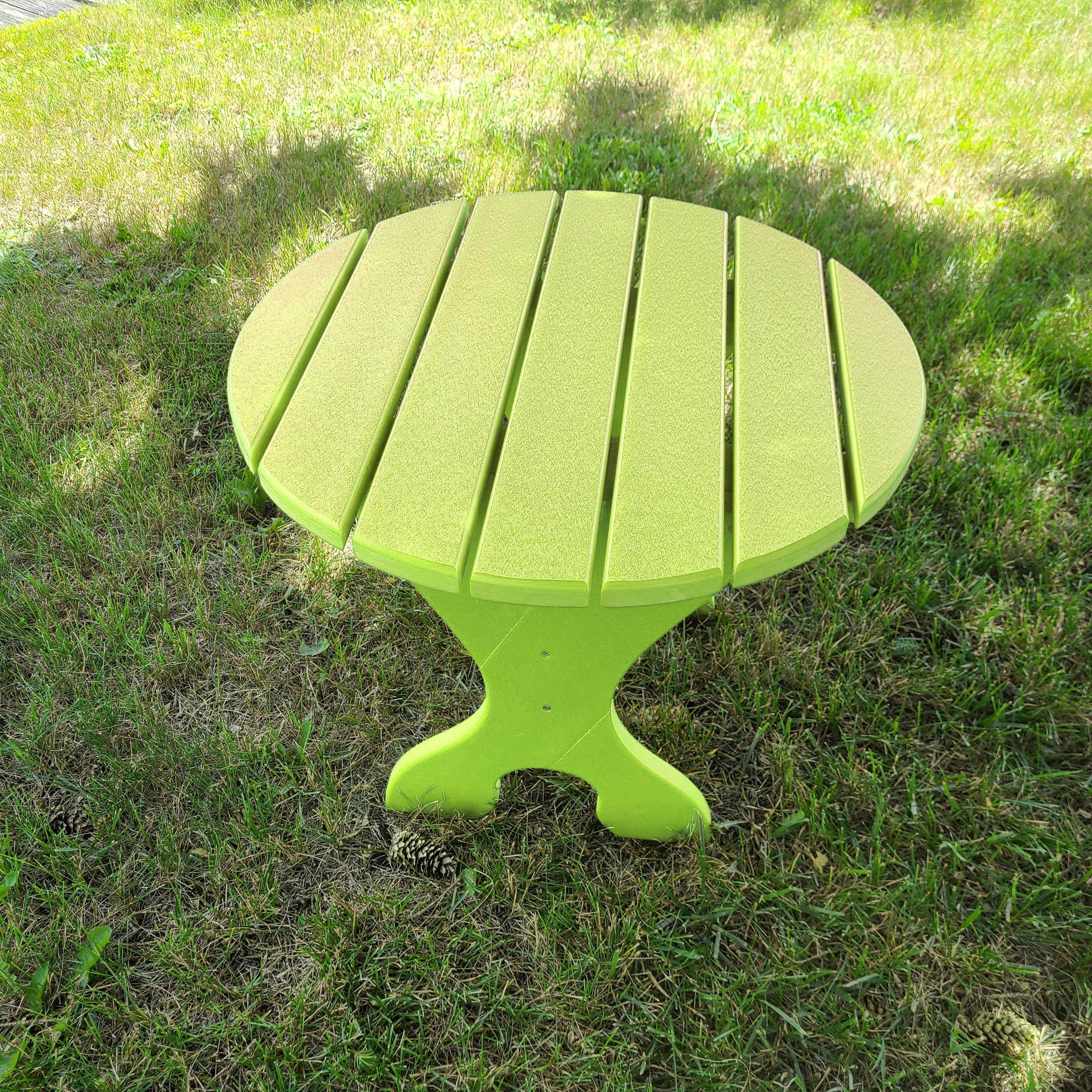 Poly-Luxe Recycled Plastic 24" Round Side Table