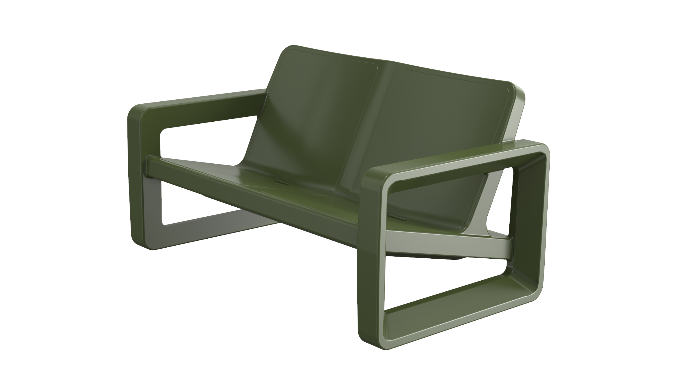 Deck Outdoor Loveseat – Modern Resin Patio 2-Seater