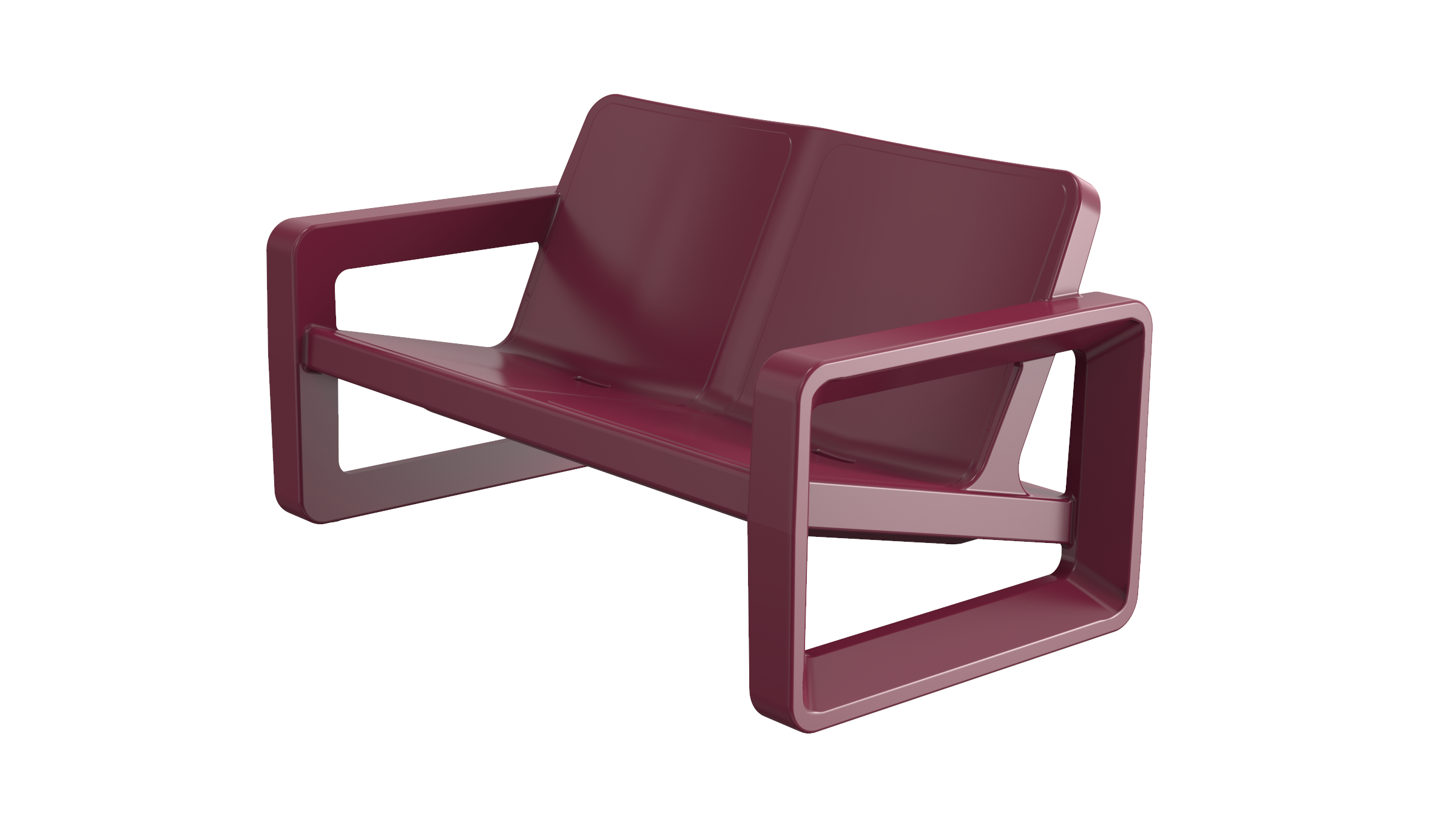 Deck Outdoor Loveseat – Modern Resin Patio 2-Seater