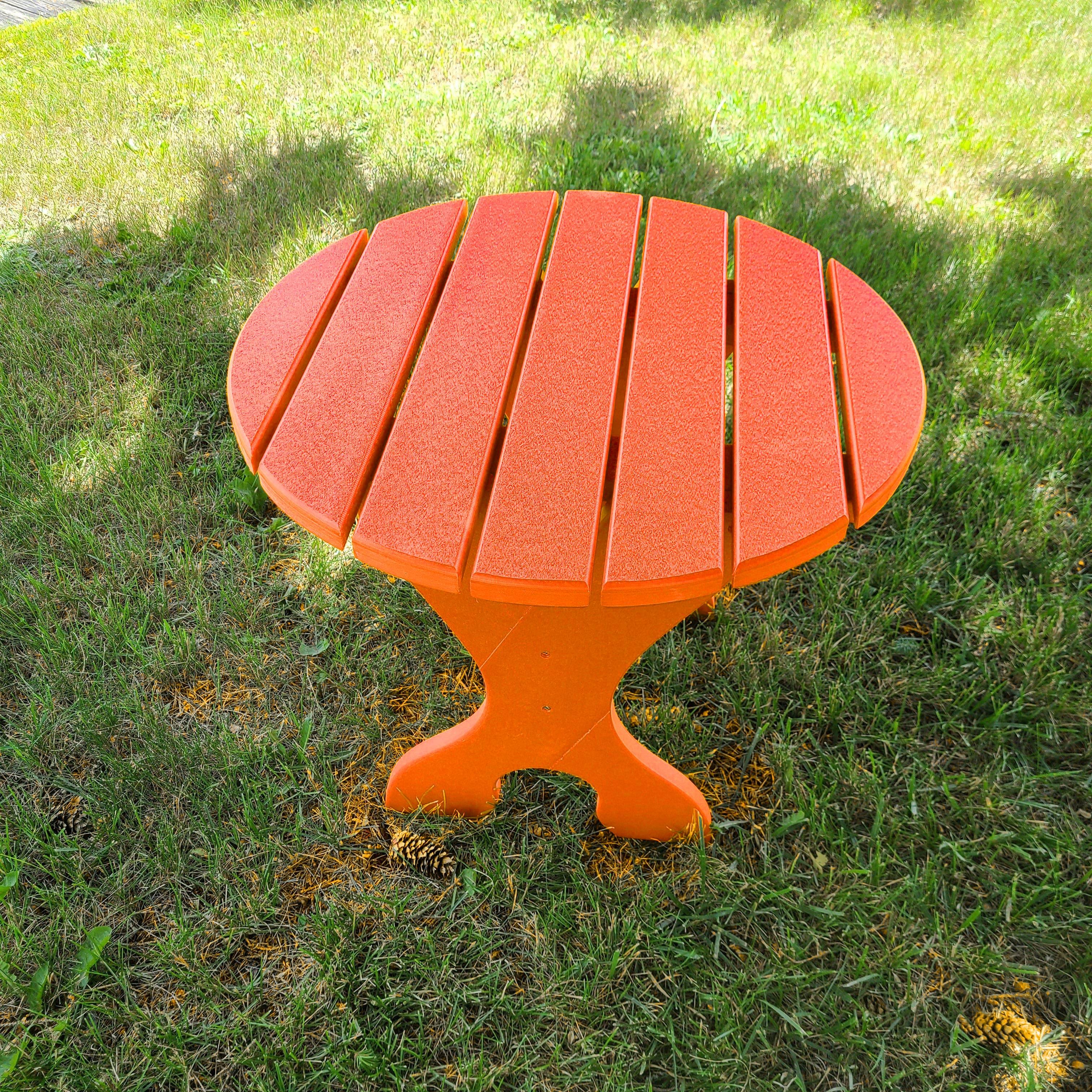 Poly-Luxe Recycled Plastic 24" Round Side Table