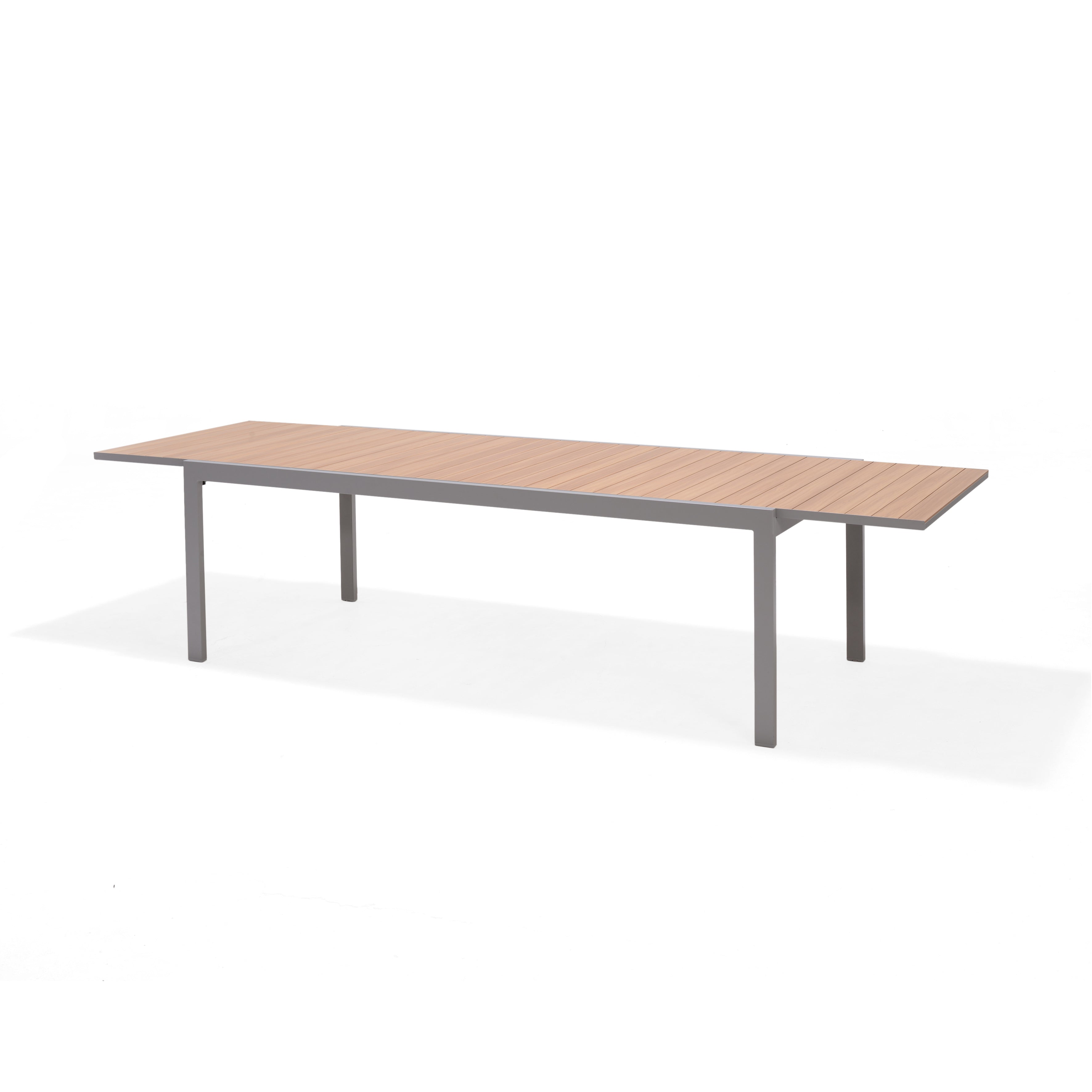 Panama Light Outdoor Extendable Dining Table – Aluminum AluPrint Patio Table