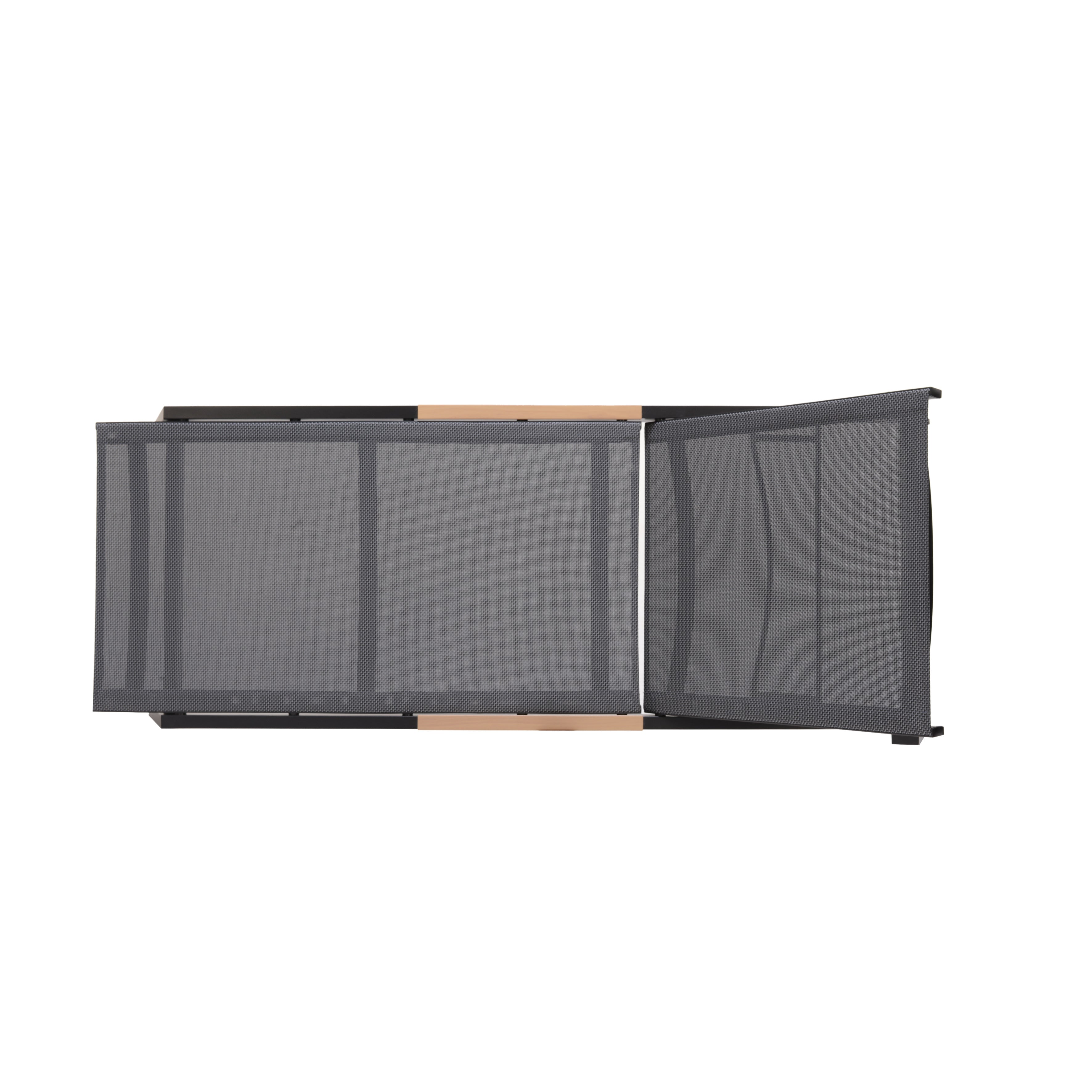 Panama Dark Outdoor Coffee Table Set with Sun Loungers – 3-Piece