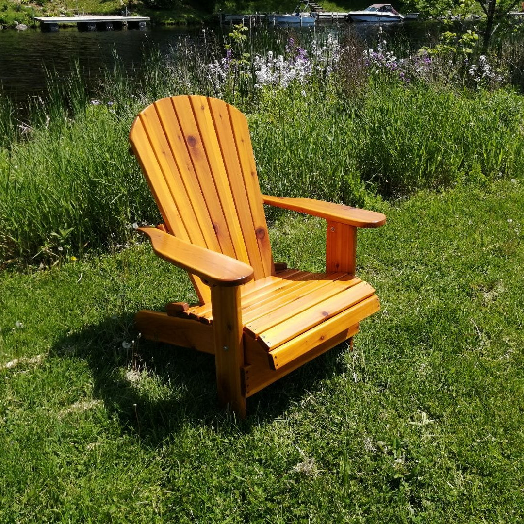 Wooden Royal Upright Adirondack Chair, easiest to get in and out of, partial kit(Large)